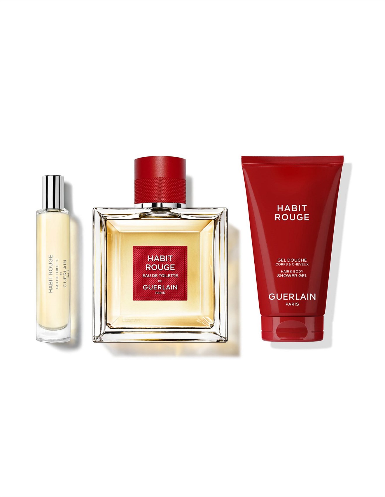 Guerlain Habit Rouge 100ml Edt & Shower Gel Set | David Jones