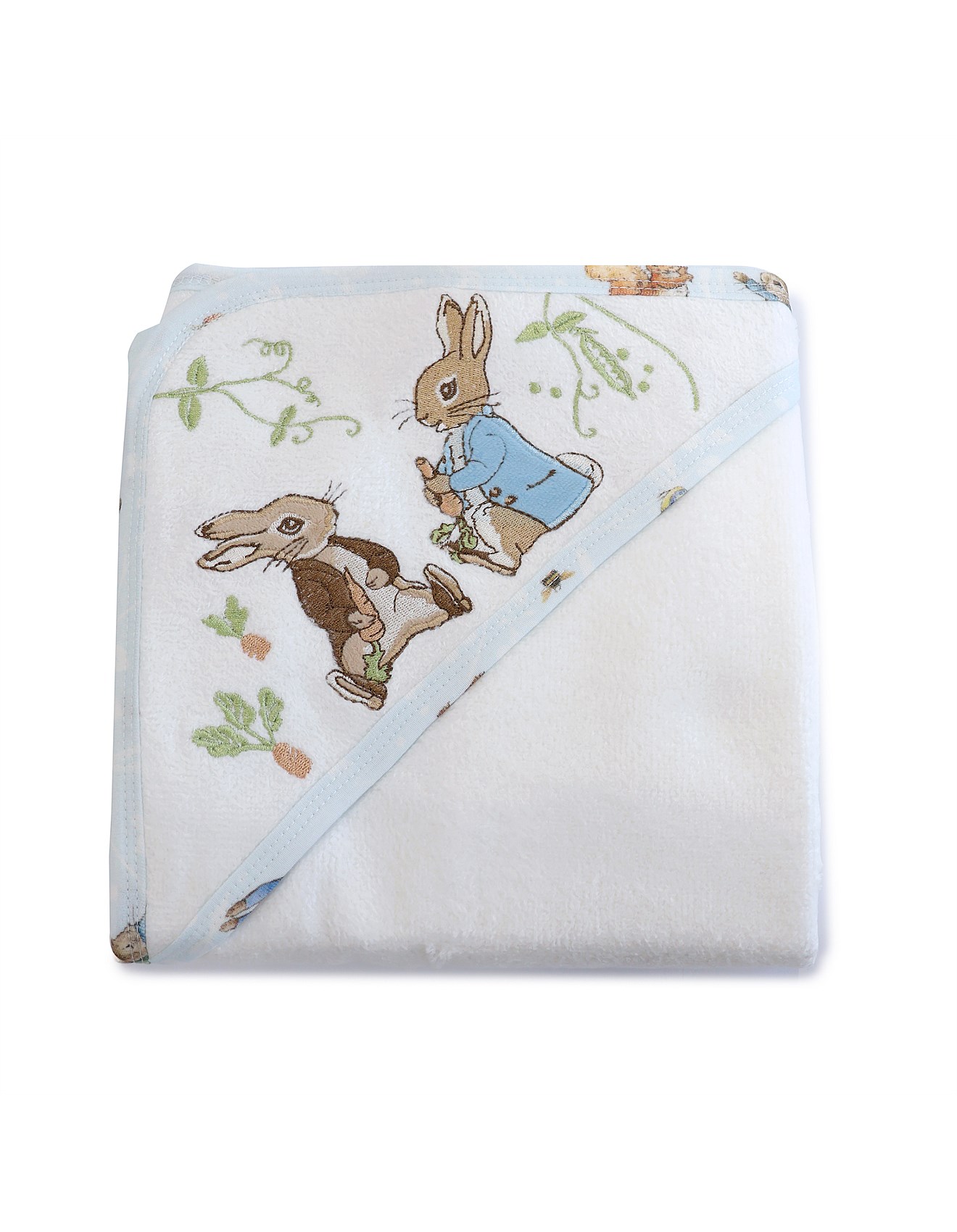 Bubba Blue Peter Rabbit & Benjamin Bunny Hooded Towel | David Jones