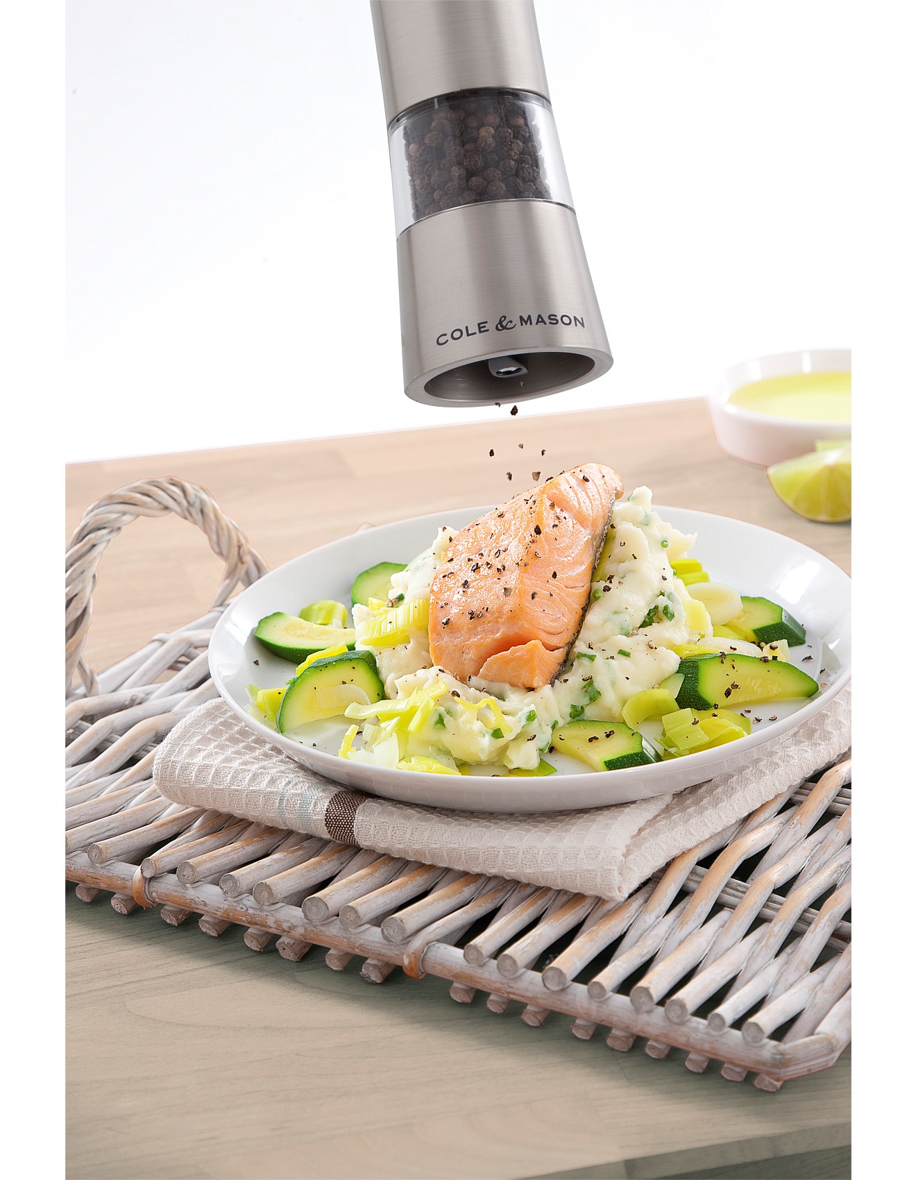 Cole & Mason Richmond Electric Salt and Pepper Grinders Set Of 2