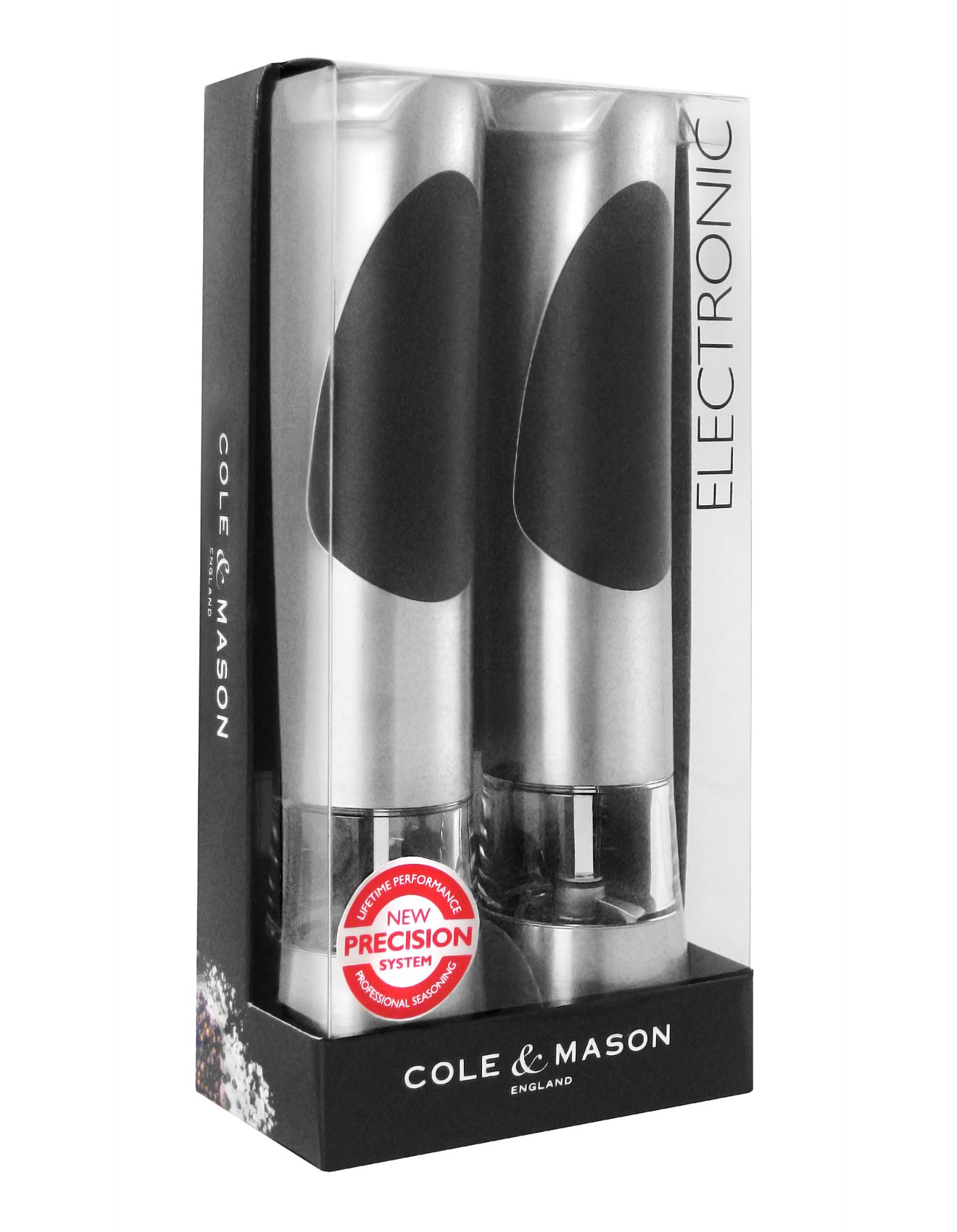 Cole & Mason Richmond Electric Salt and Pepper Grinders Set Of 2