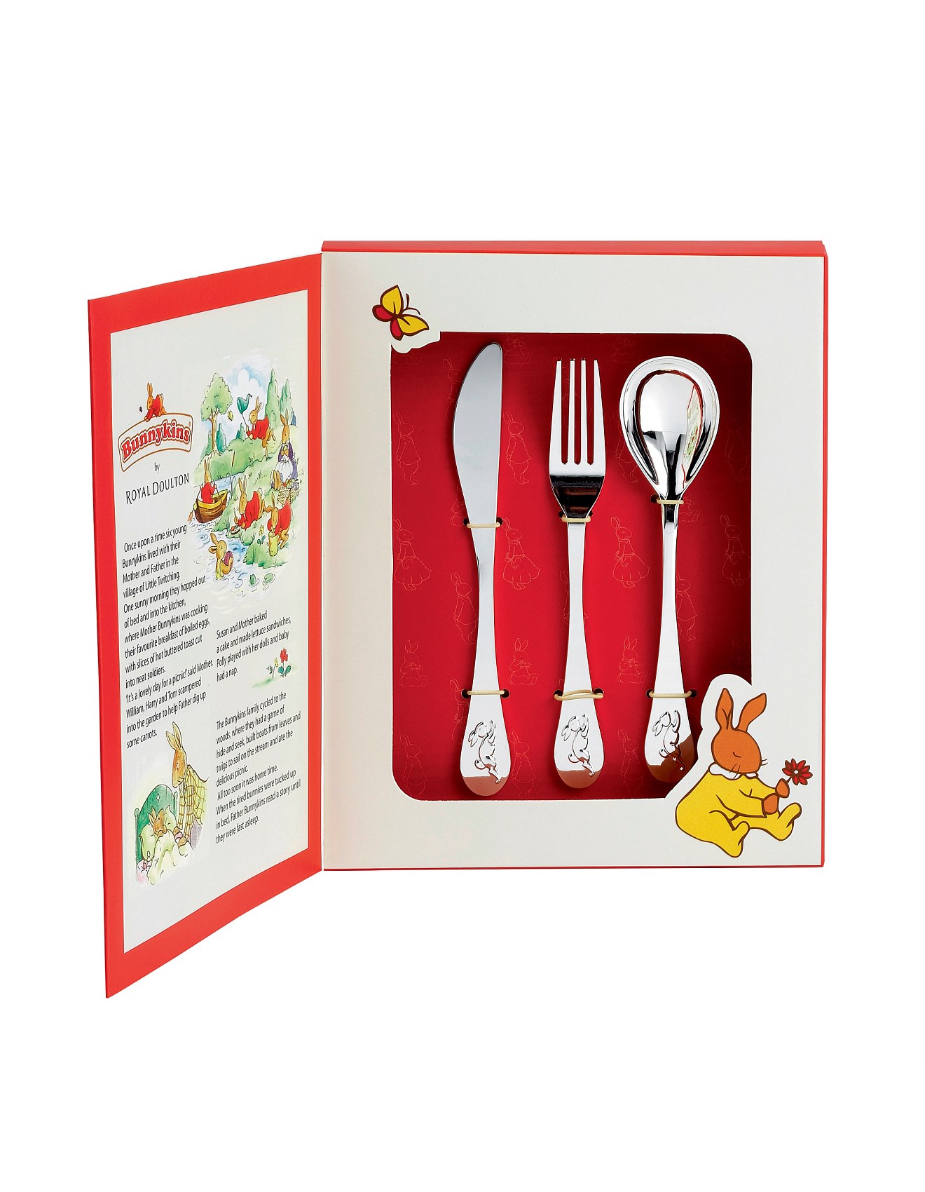 Royal Doulton Bunnykins Silver Knife, Fork & Spoon Set | David Jones