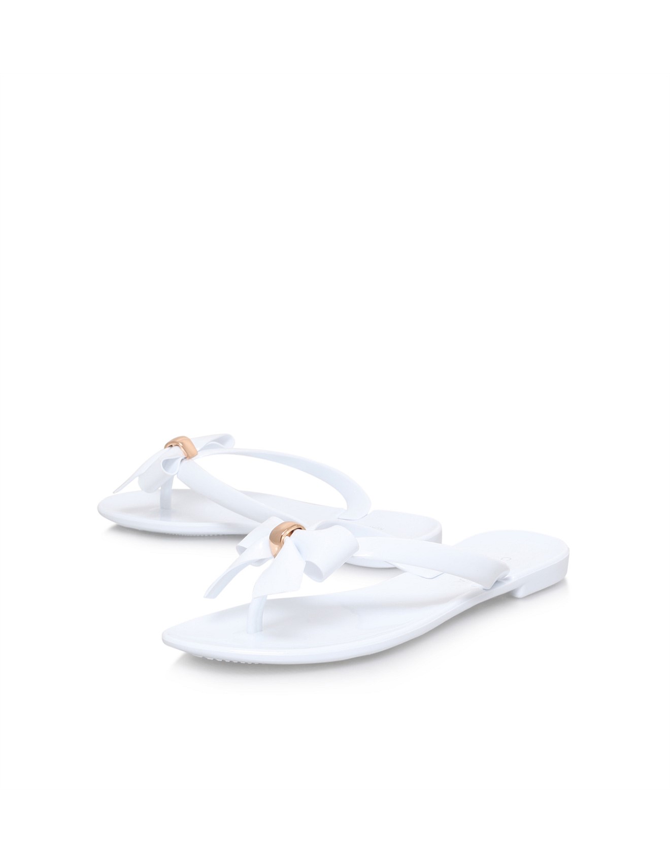 Carvela Kurt Geiger Star White Jelly Flat Sandals David Jones
