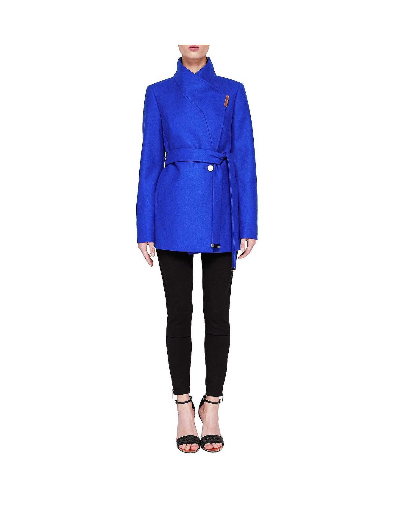 keyla short wrap coat