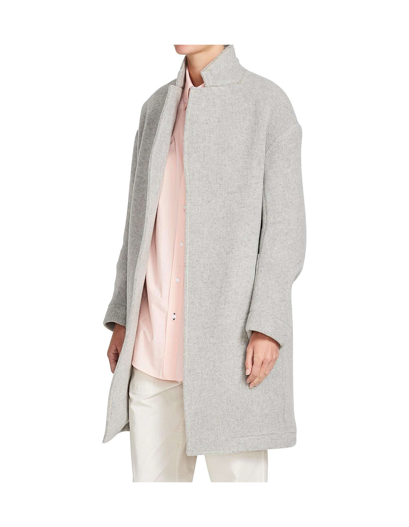 Bassike Double Face Longerline Coat David Jones