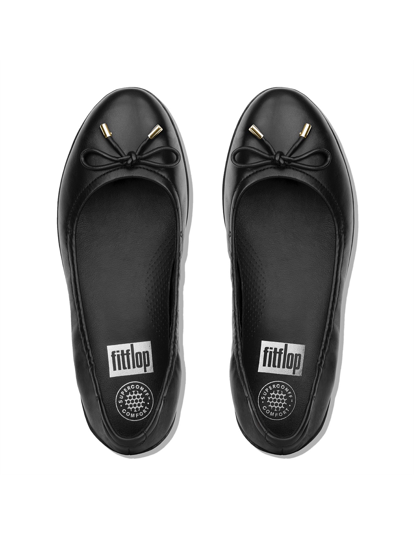 Leather Ballet Fitflop Superbendy Black Fitflop Frankie Fringe