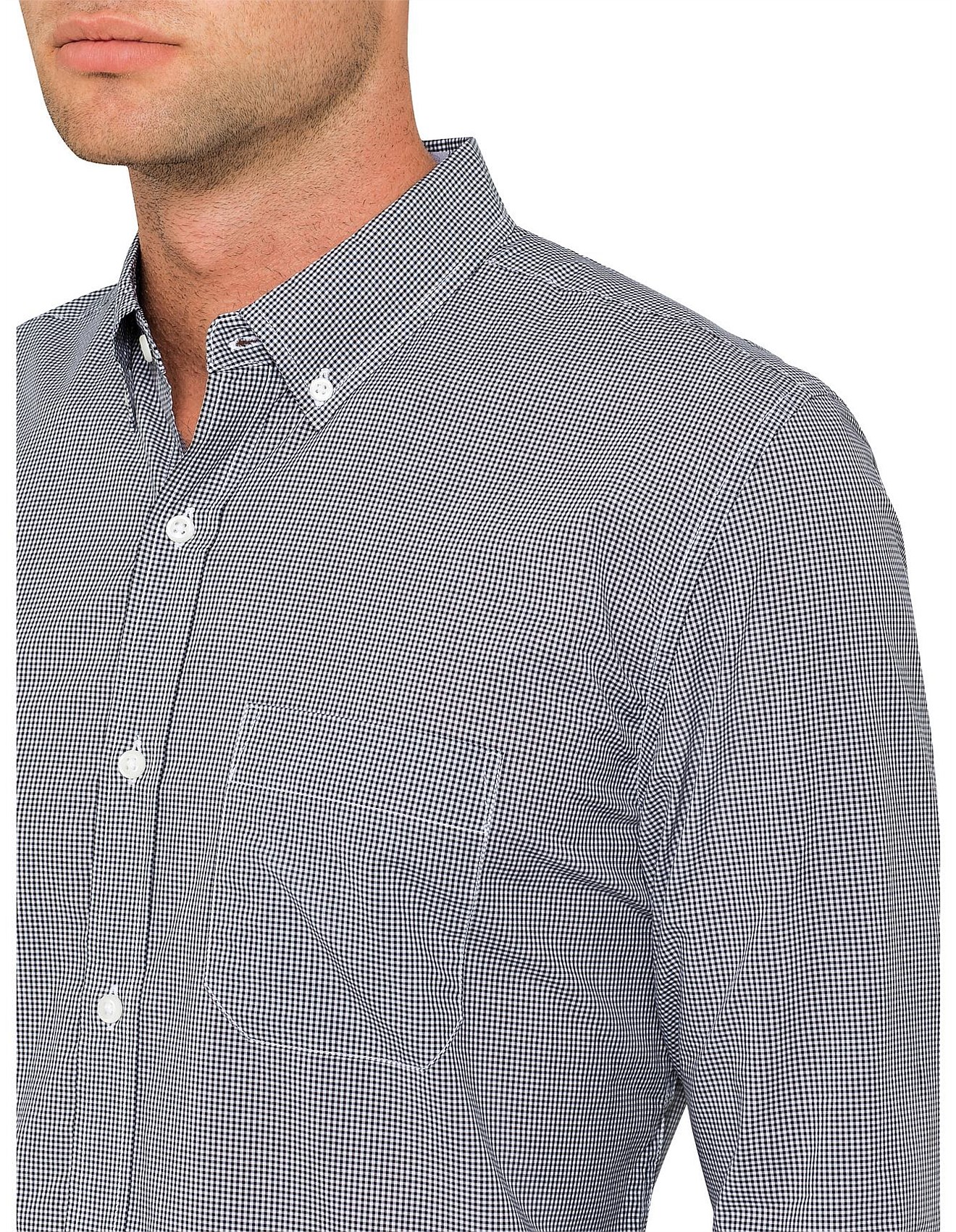 David Jones Casual Micro Check Shirt David Jones
