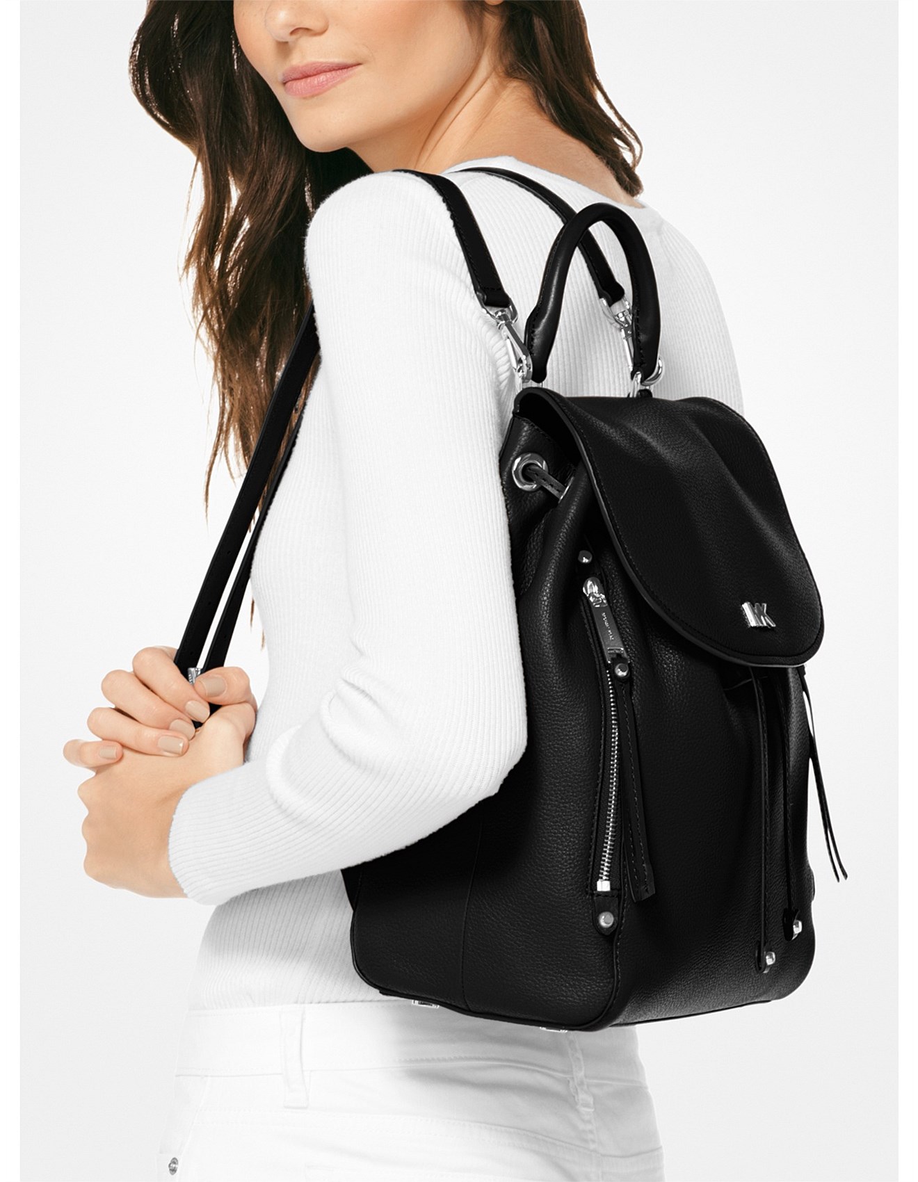 Michael Kors Evie Medium Leather Backpack David Jones