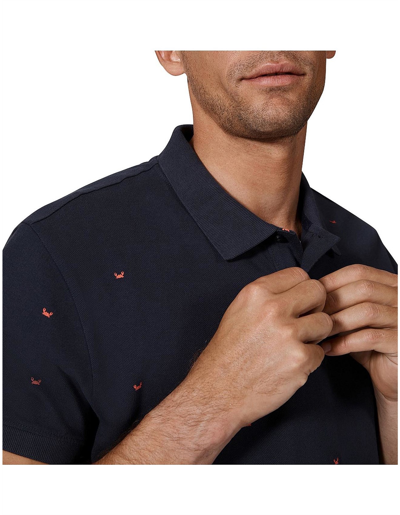 Country Road Embroidered Crab Polo David Jones