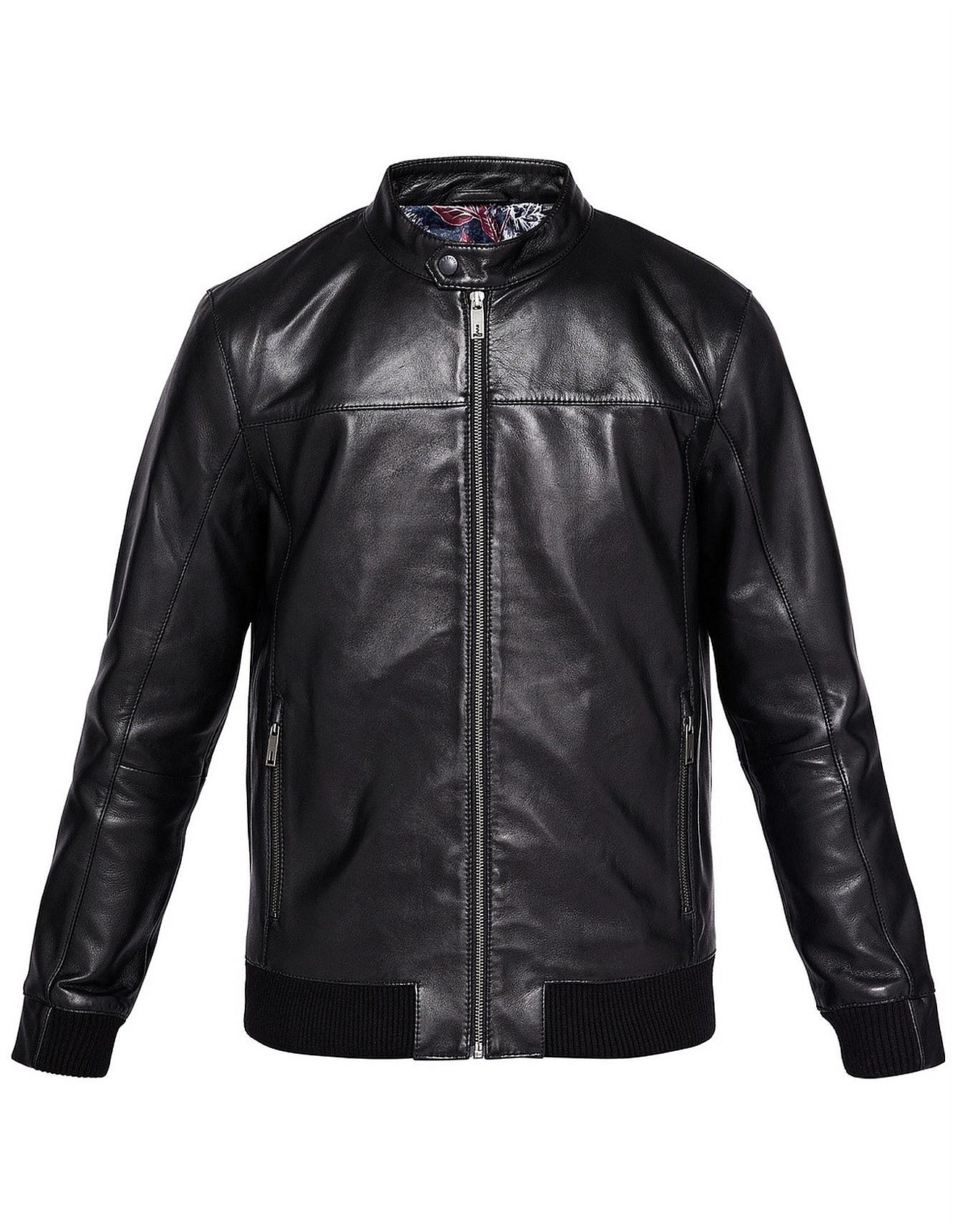 Ted Baker Leather Bomber Jacket David Jones