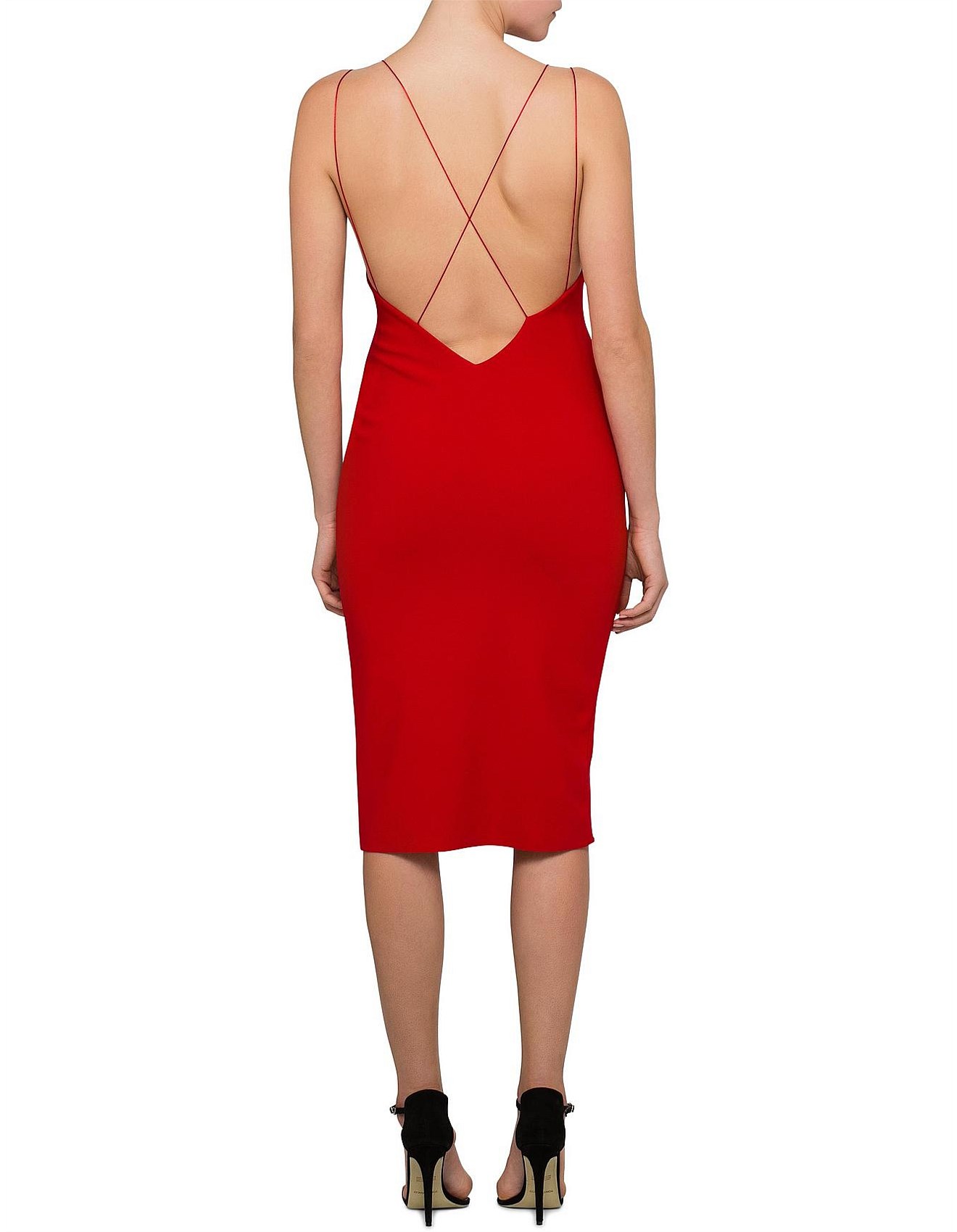 bec and bridge red dress
