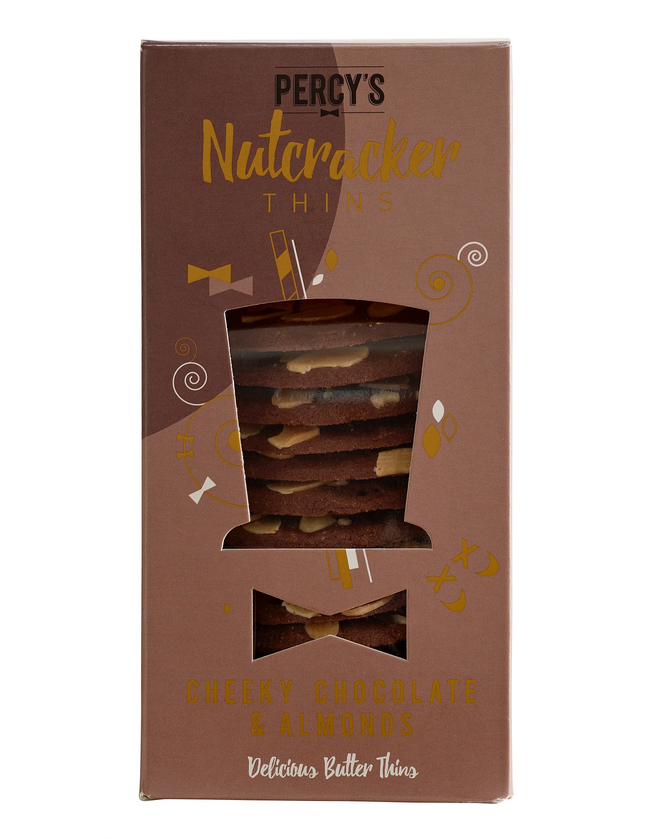Percy's Nutcracker Thins Cho & Almond 80g David Jones