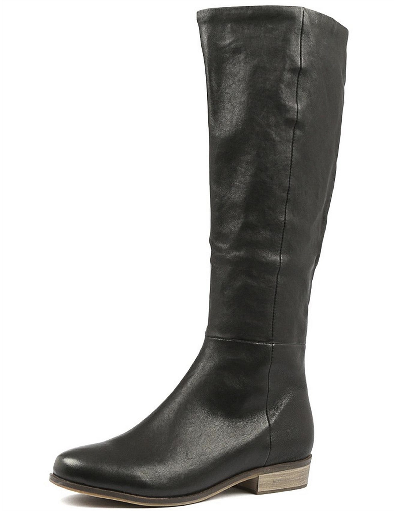 black mid high boots