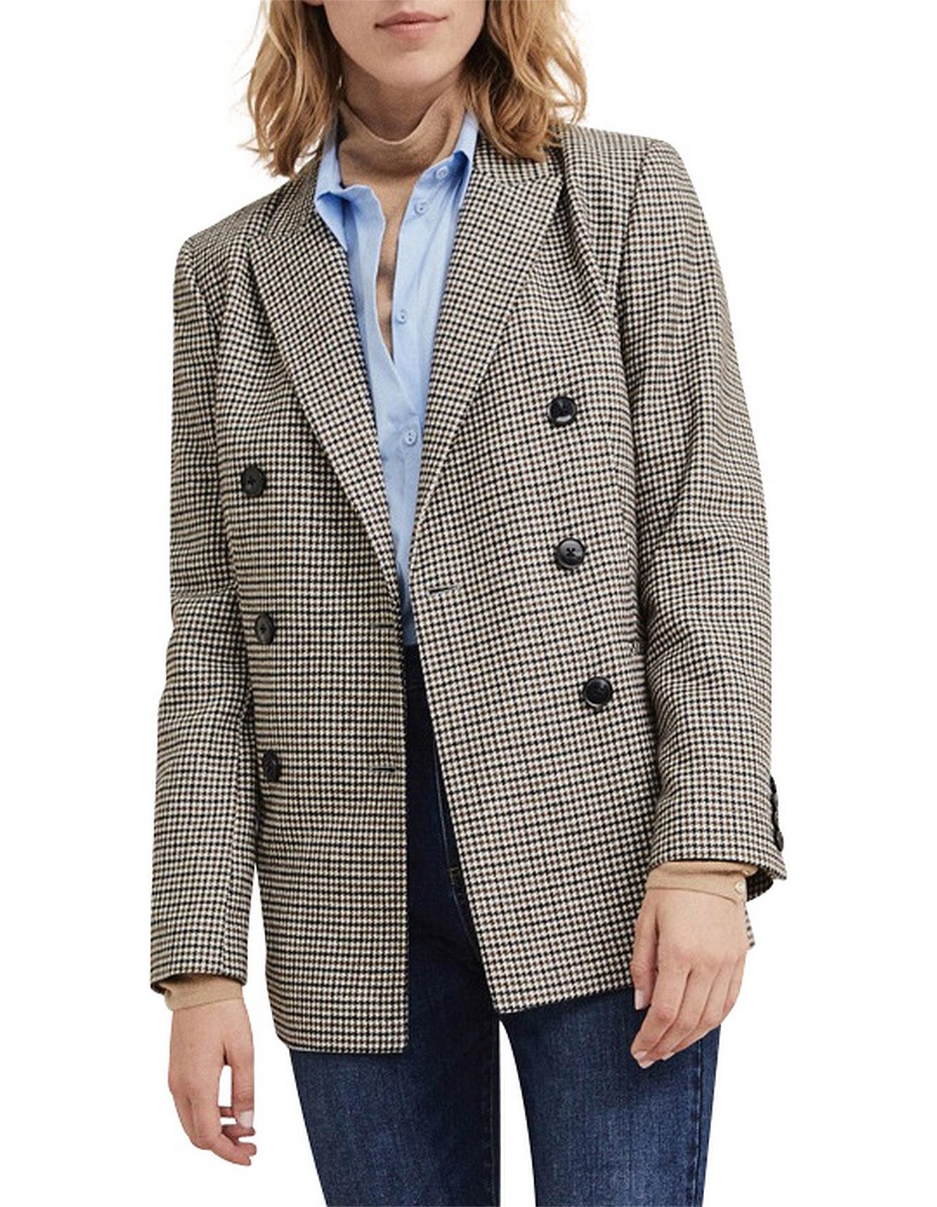 witchery houndstooth blazer