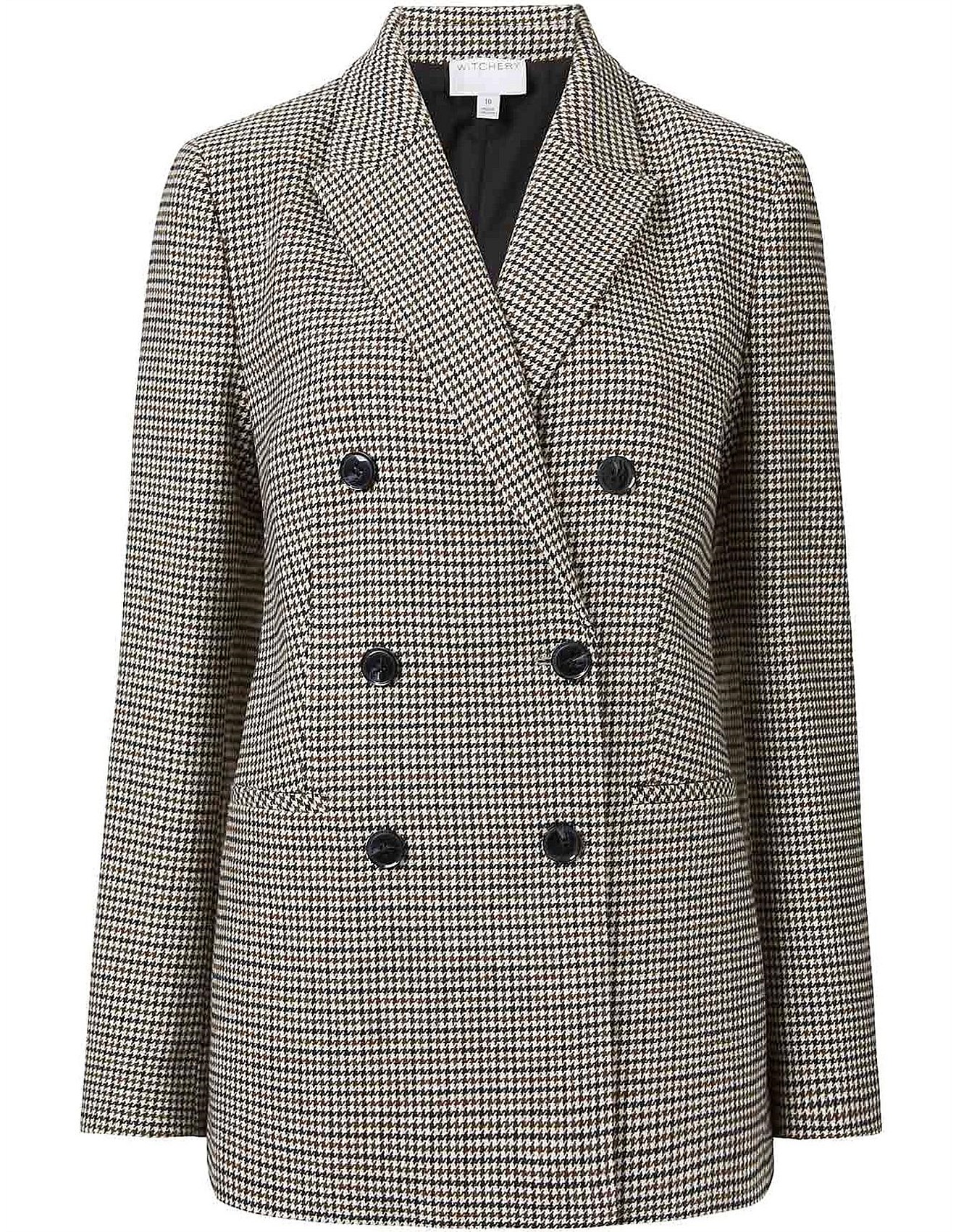 witchery mini check blazer