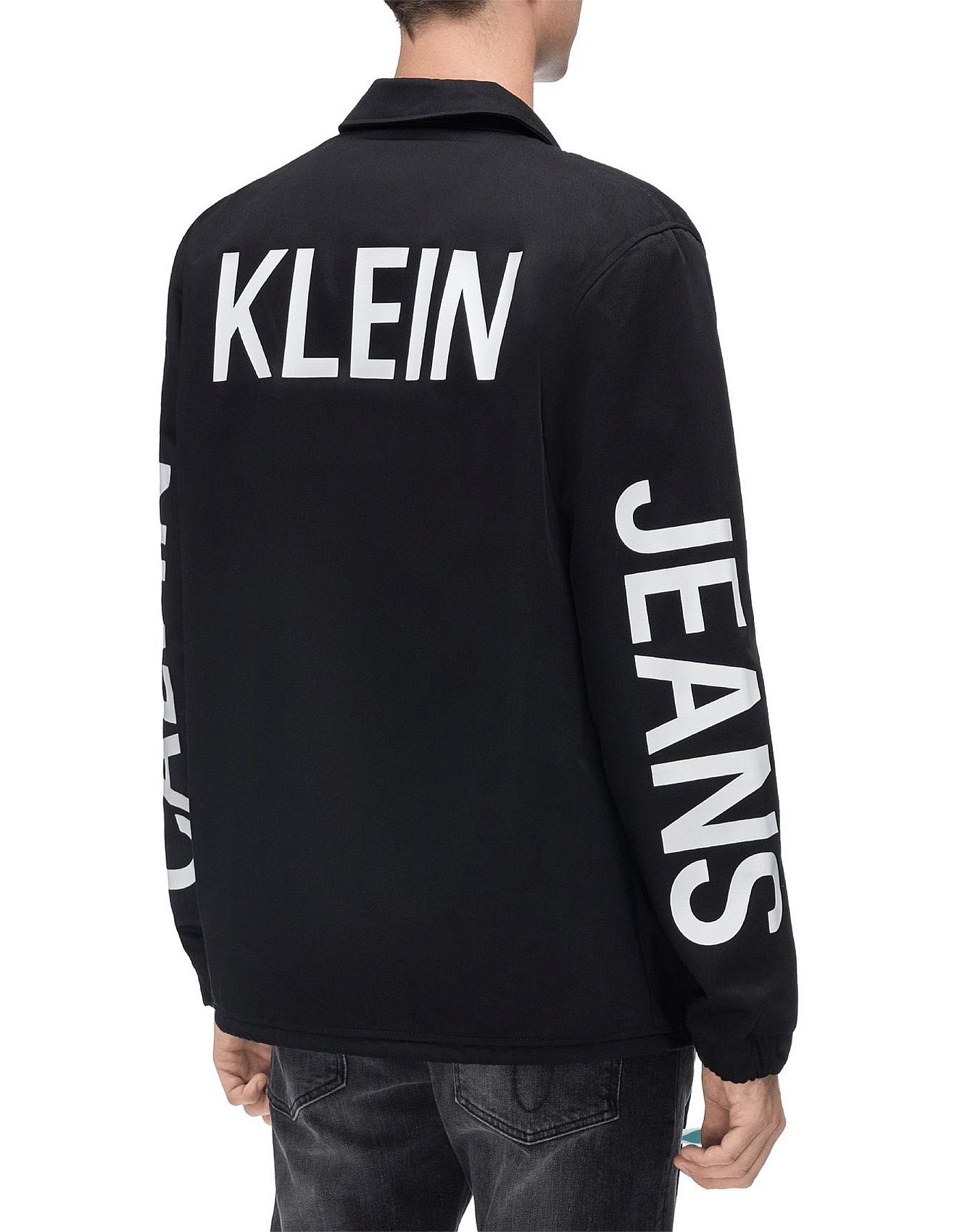 calvin klein institutional logo coach jacket