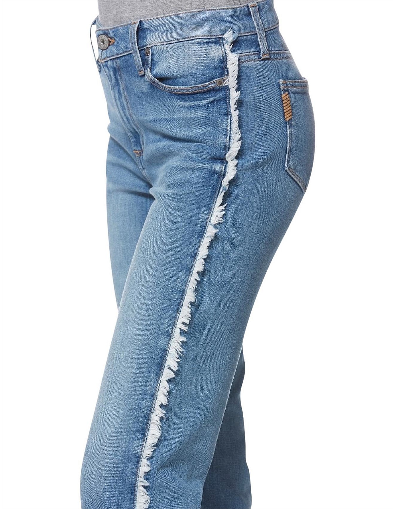 frayed side jeans