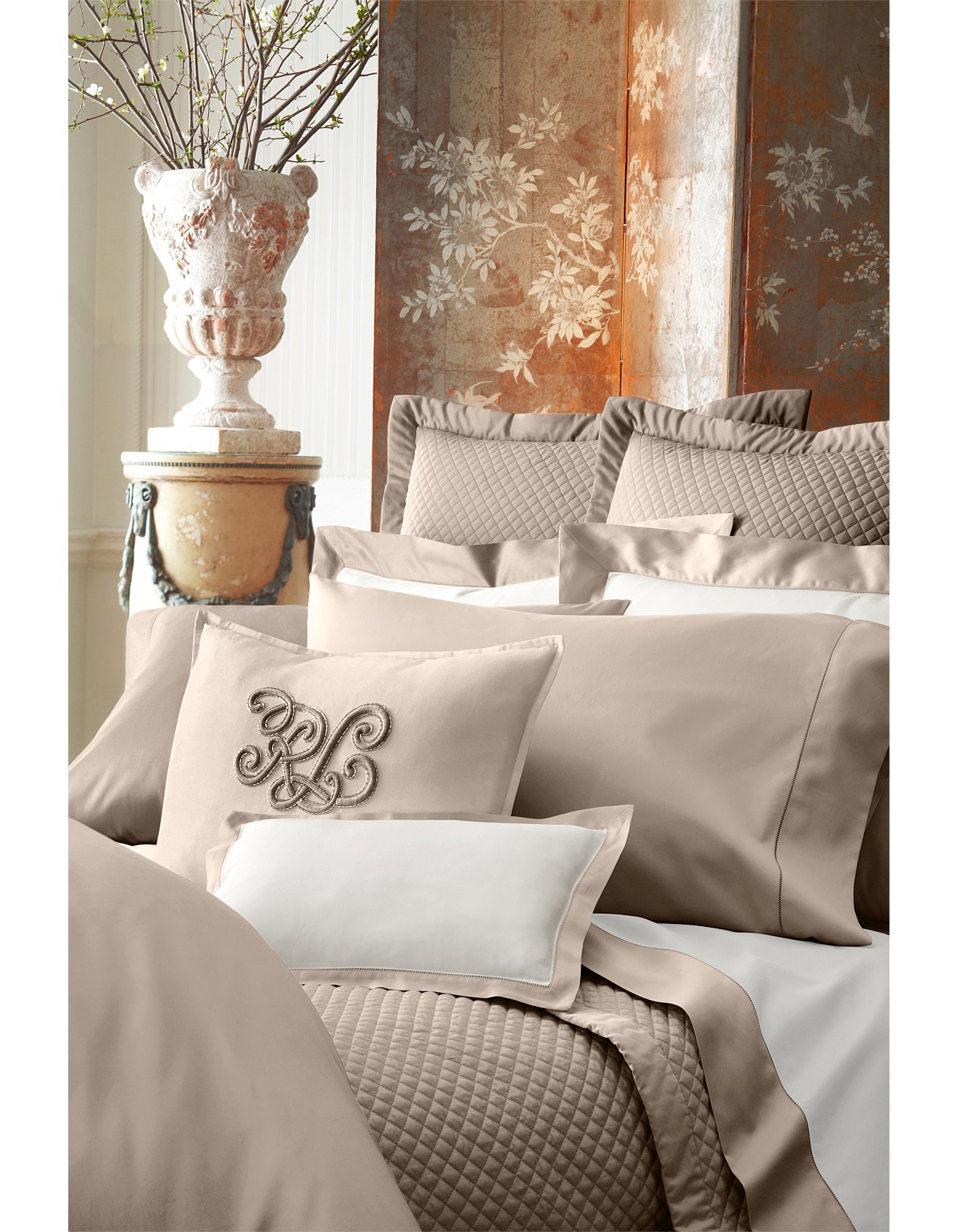 Ralph Lauren Home Langdon Cape Tan King Bed Flat Sheet David Jones