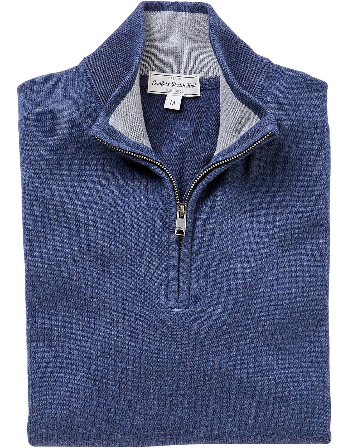 Gazman Cotton Stretch Half Zip | David Jones