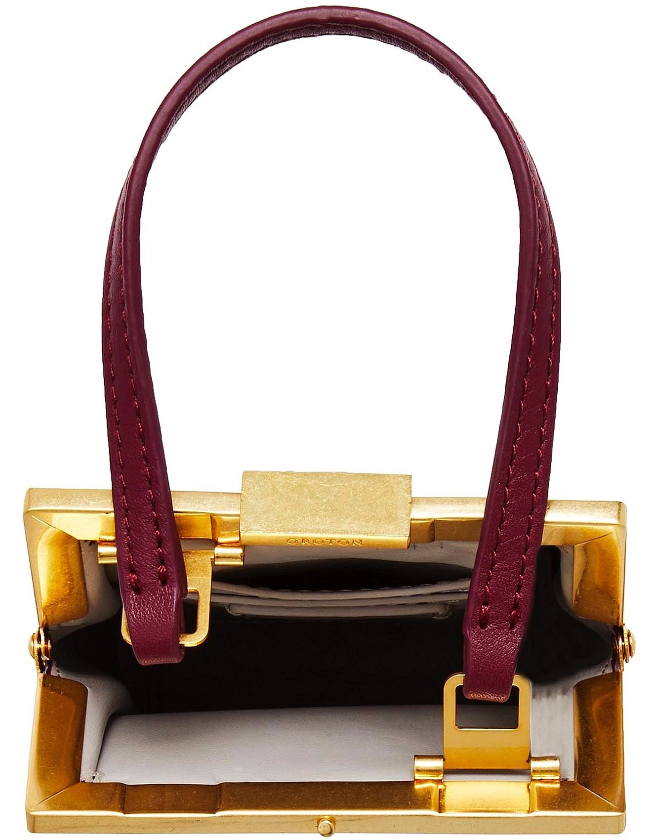 Oroton Icon Smooth Micro Frame Clutch David Jones