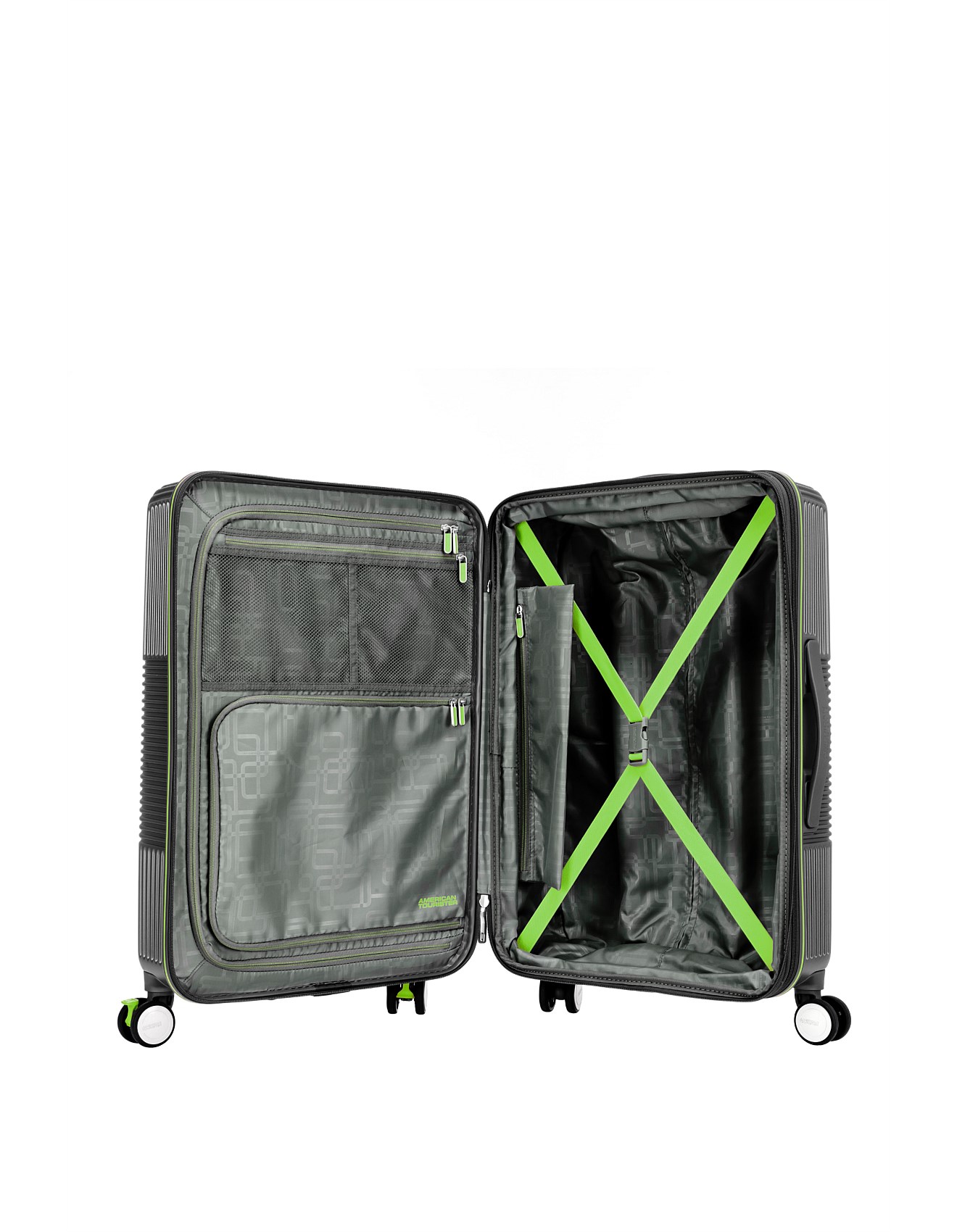 American Tourister Velton Spinner 81/30 Exp Tsa-black/lime Green