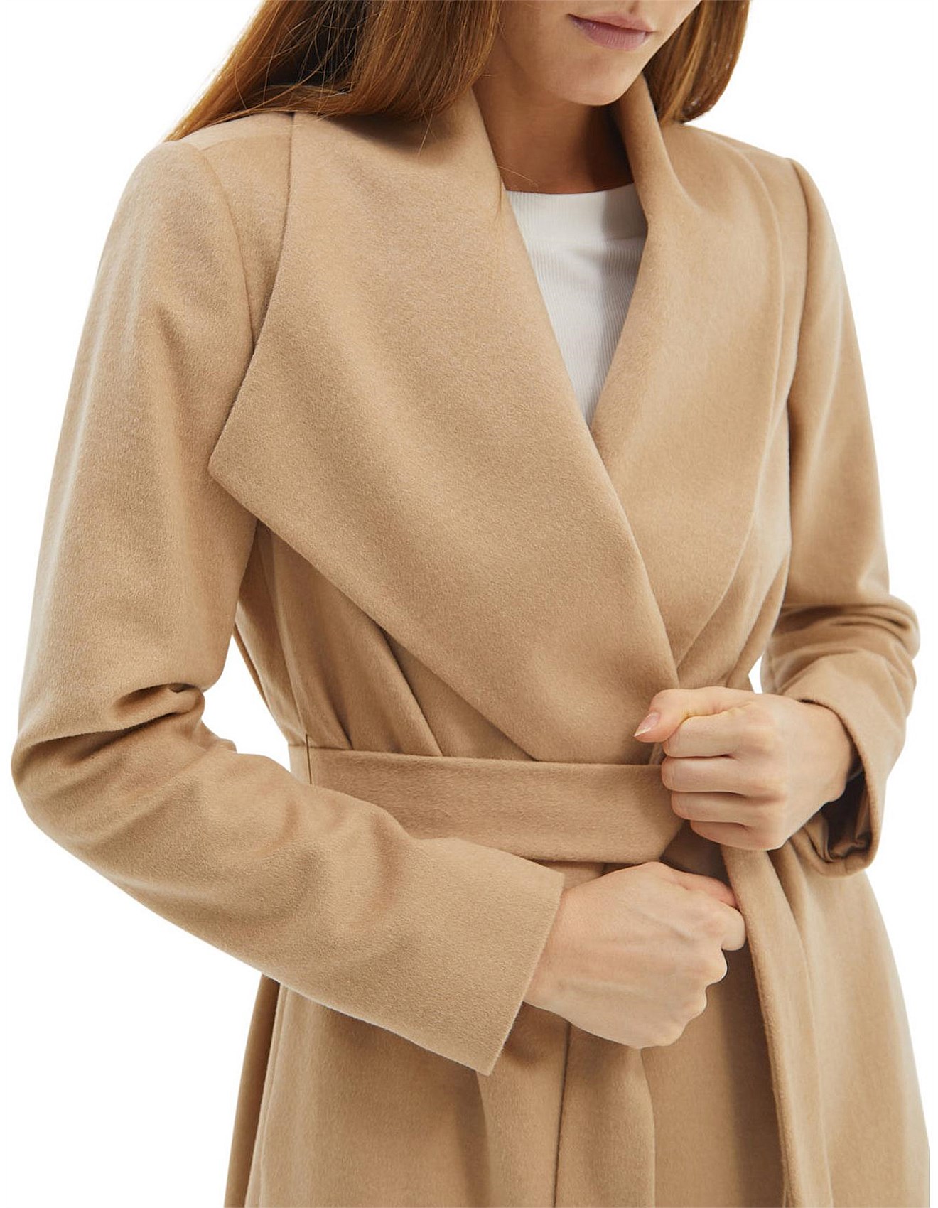 Saba Perry Wool Blend Drape Coat David Jones