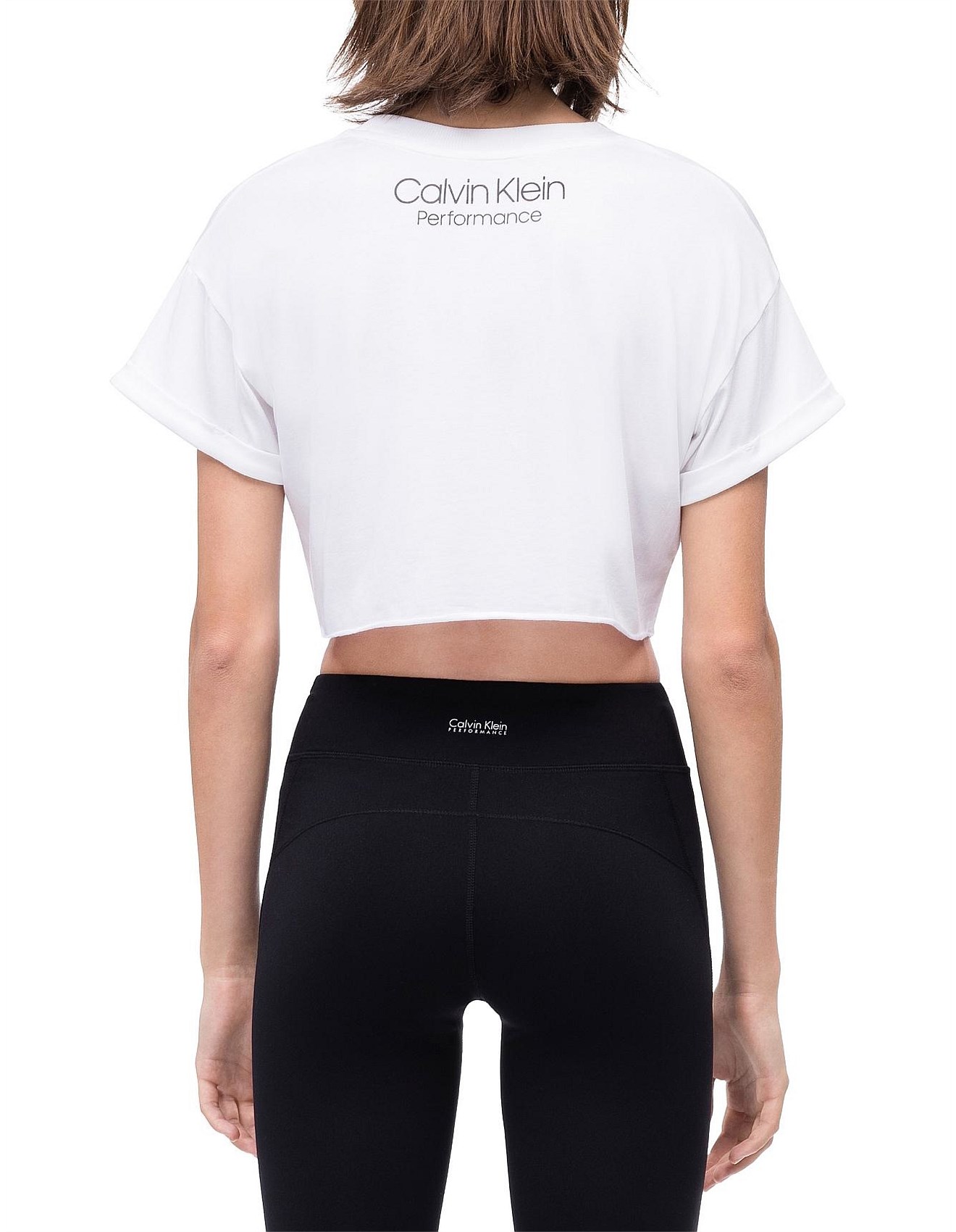 calvin klein crop tee