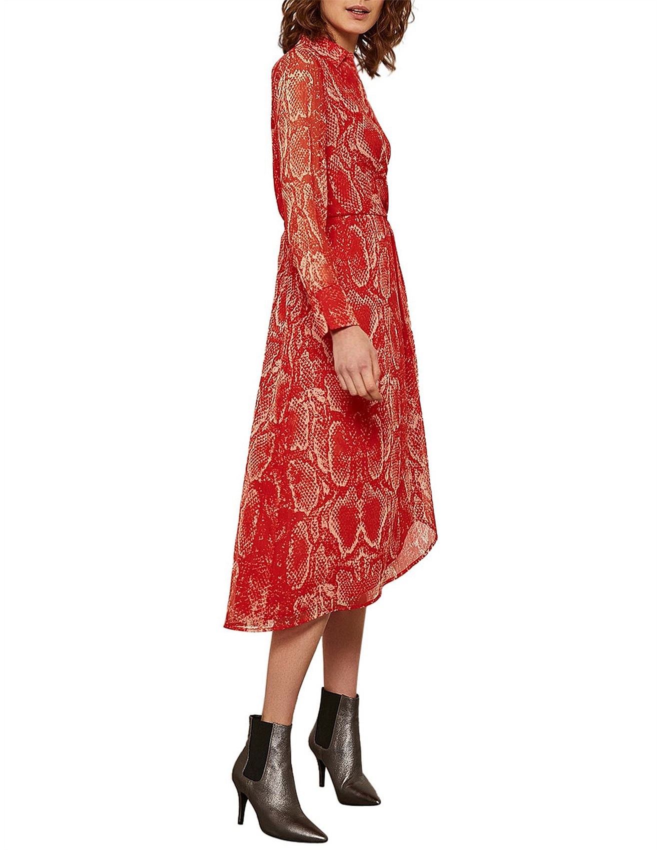 mint velvet twist front shirt dress