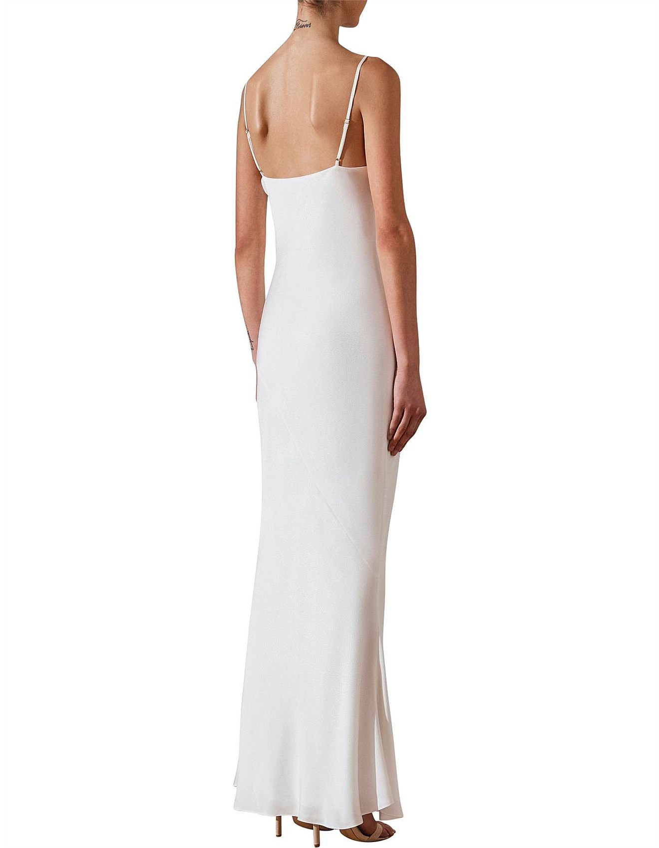 bias cowl slip dress