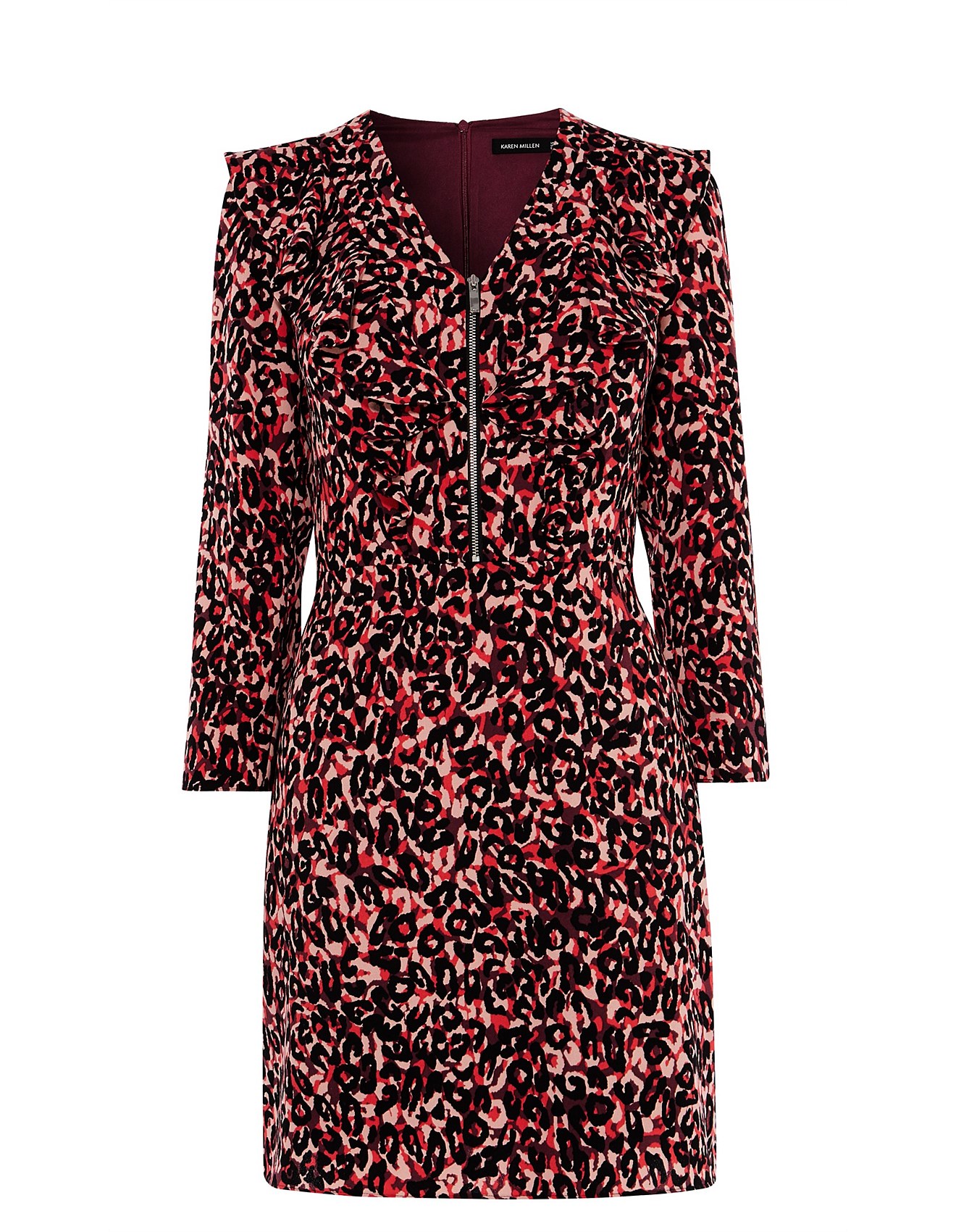 Karen Millen Leopard Print Mini Dress David Jones