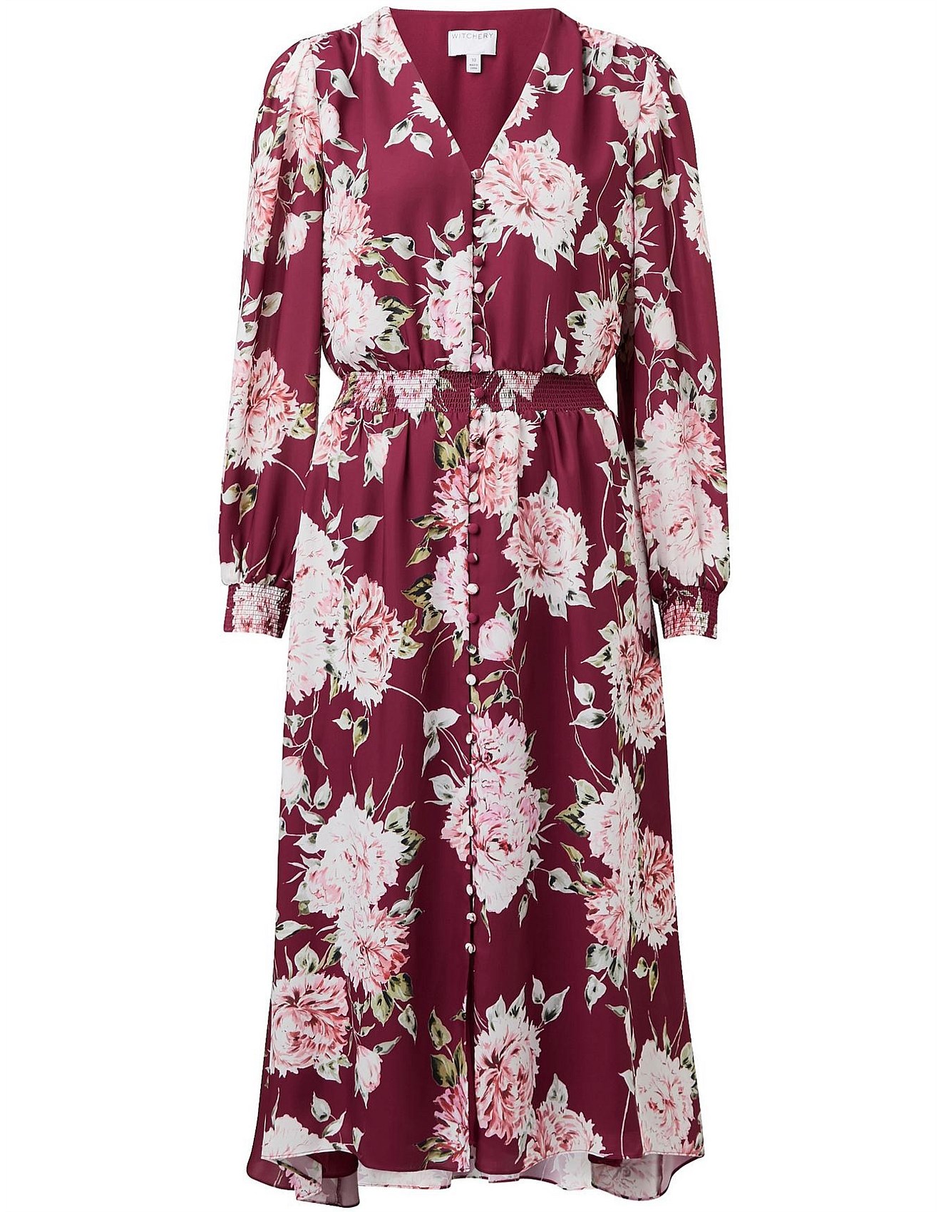 witchery burgundy dress