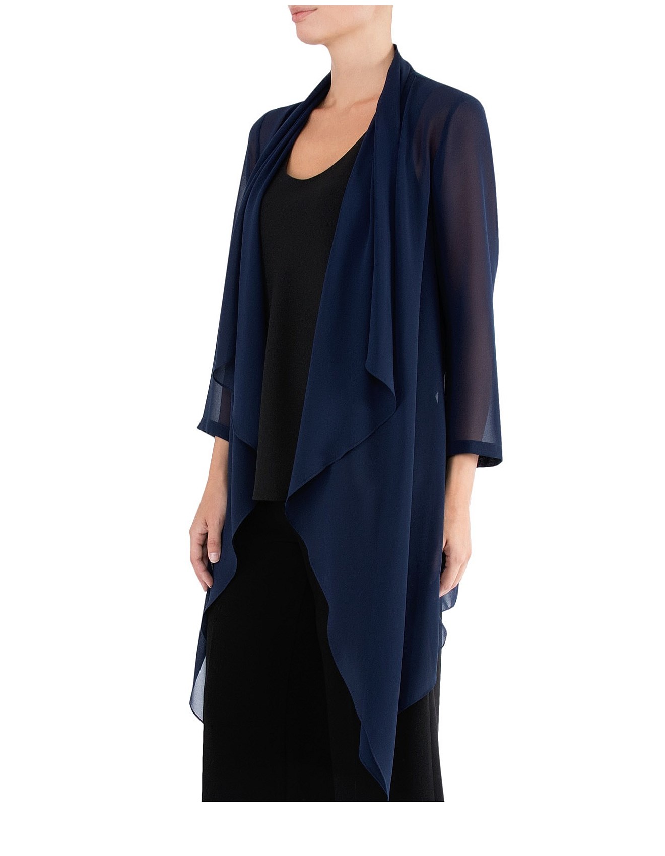 navy blue sheer jacket