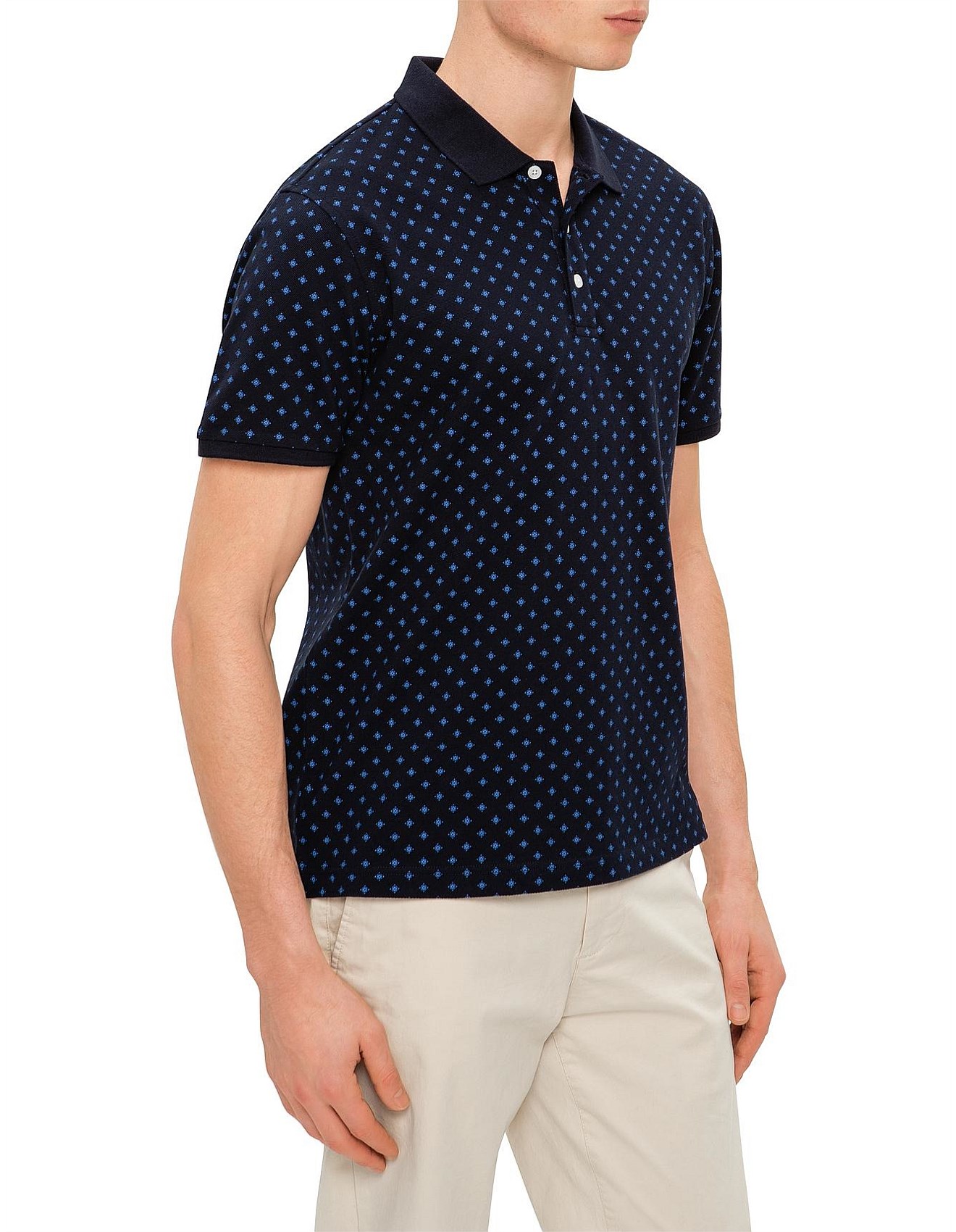 David Jones Diamond Print Polo David Jones