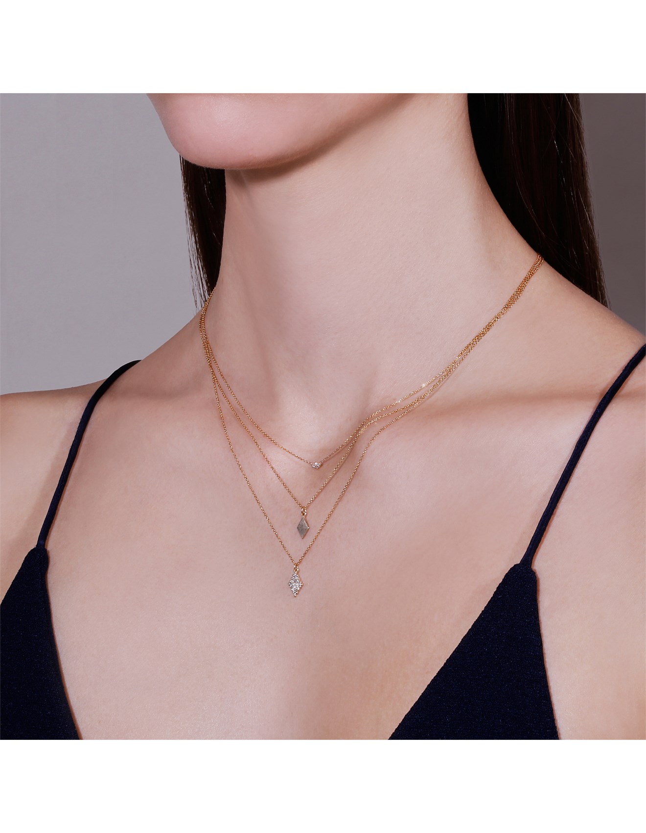 Sarah Sebastian Rhombus Diamond Necklace David Jones
