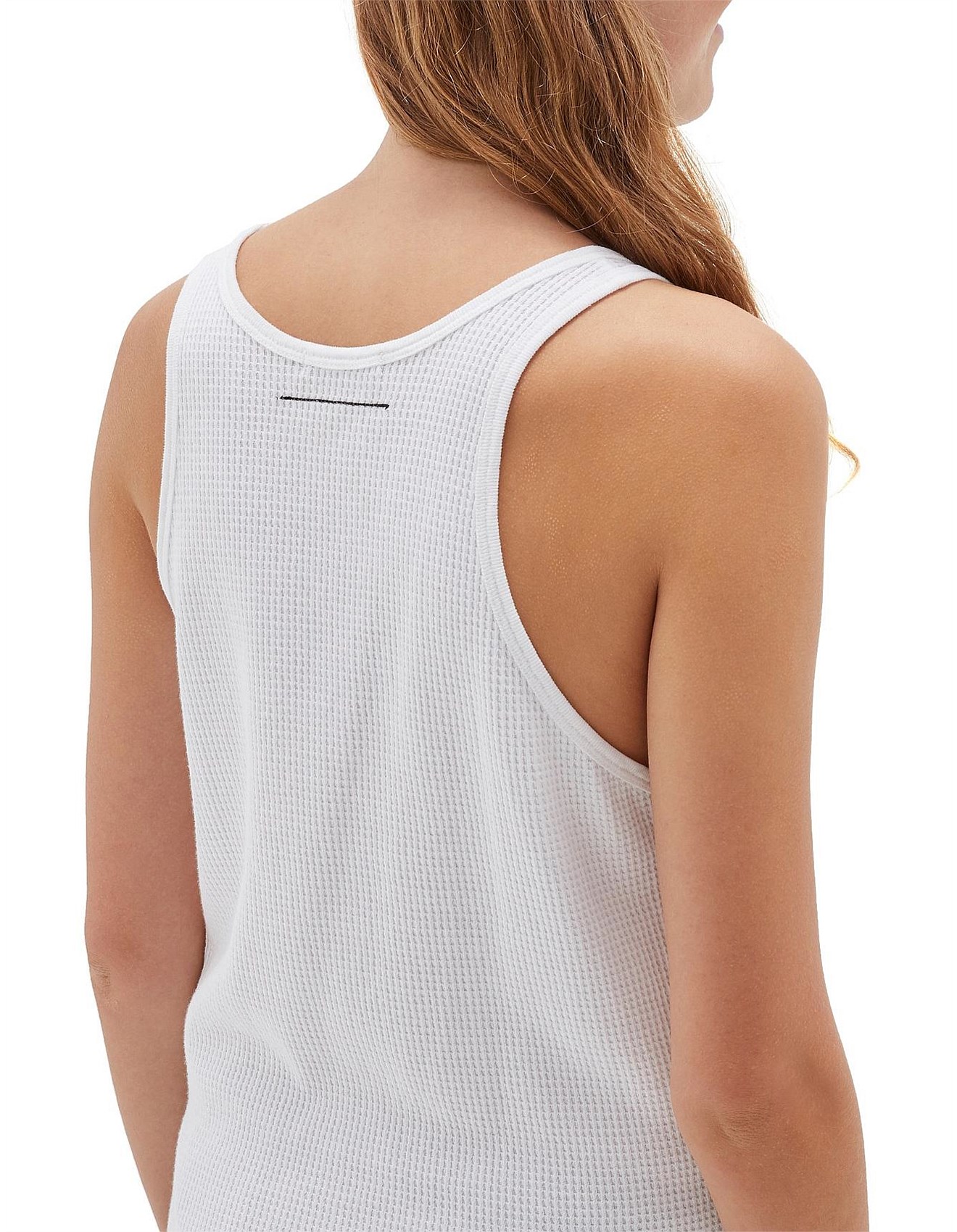Women's Tshirts David Jones Waffle Slouch Athletic Tank