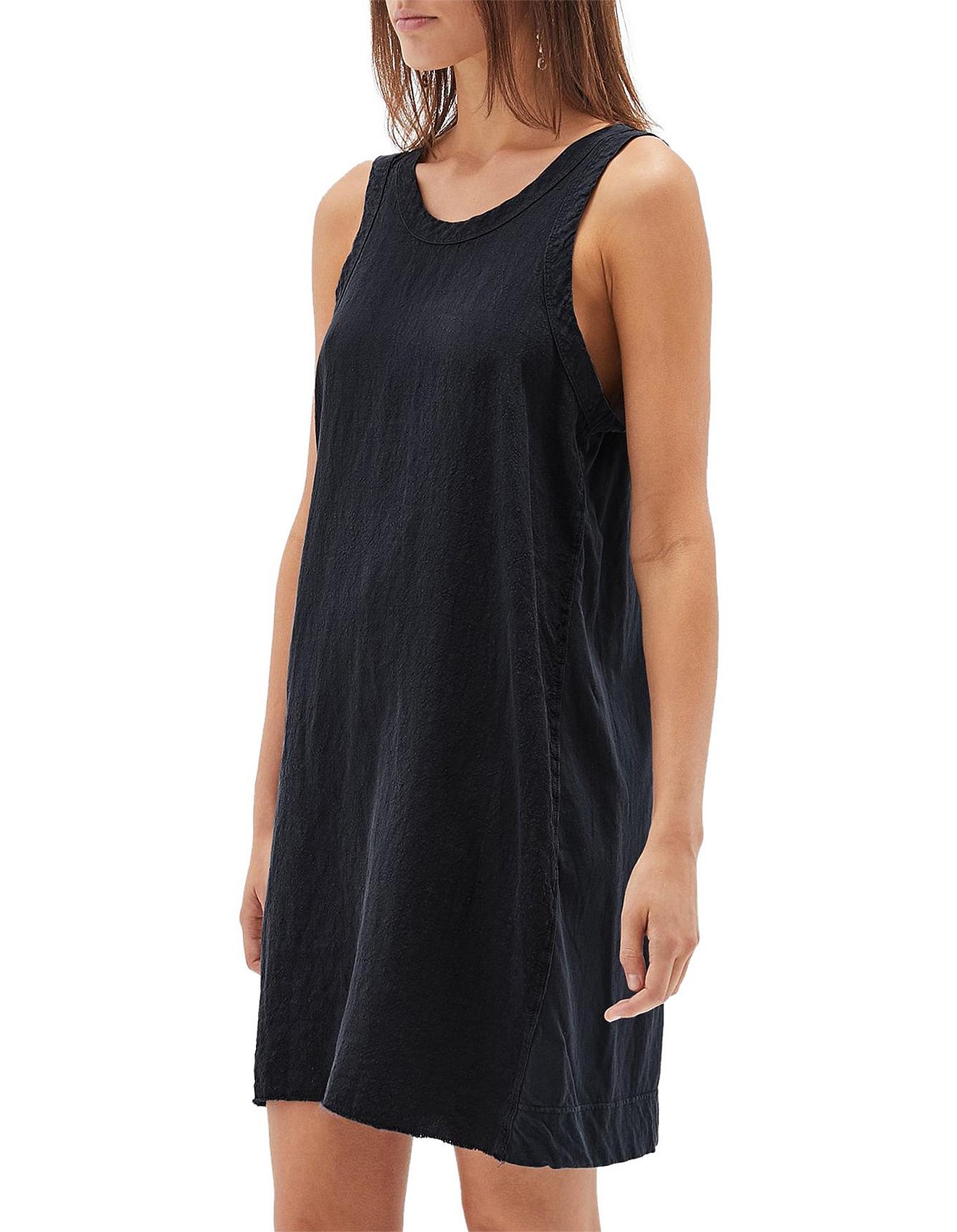 Bassike Jersey Linen Slouch Slip Dress David Jones