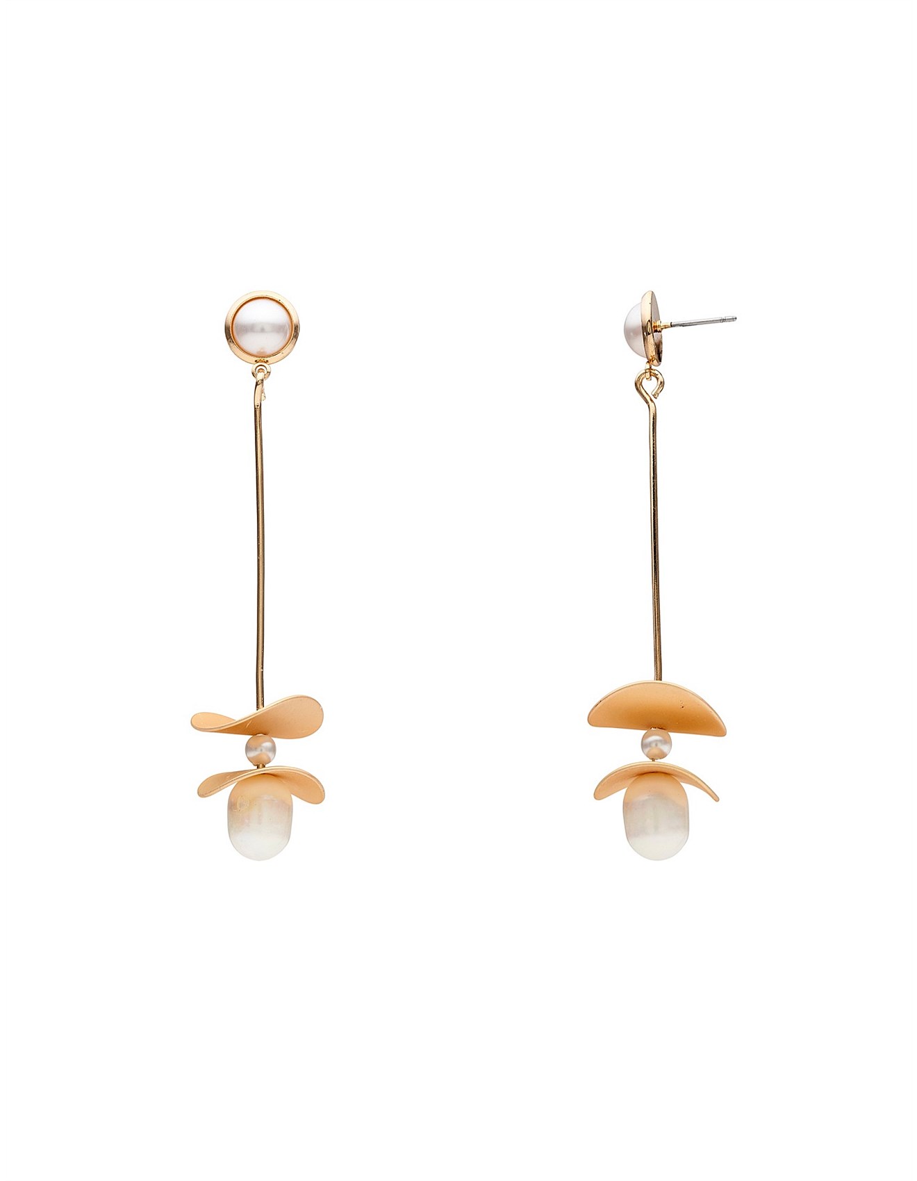 David Lawrence Contemporary Pearl Drop Earring David Jones