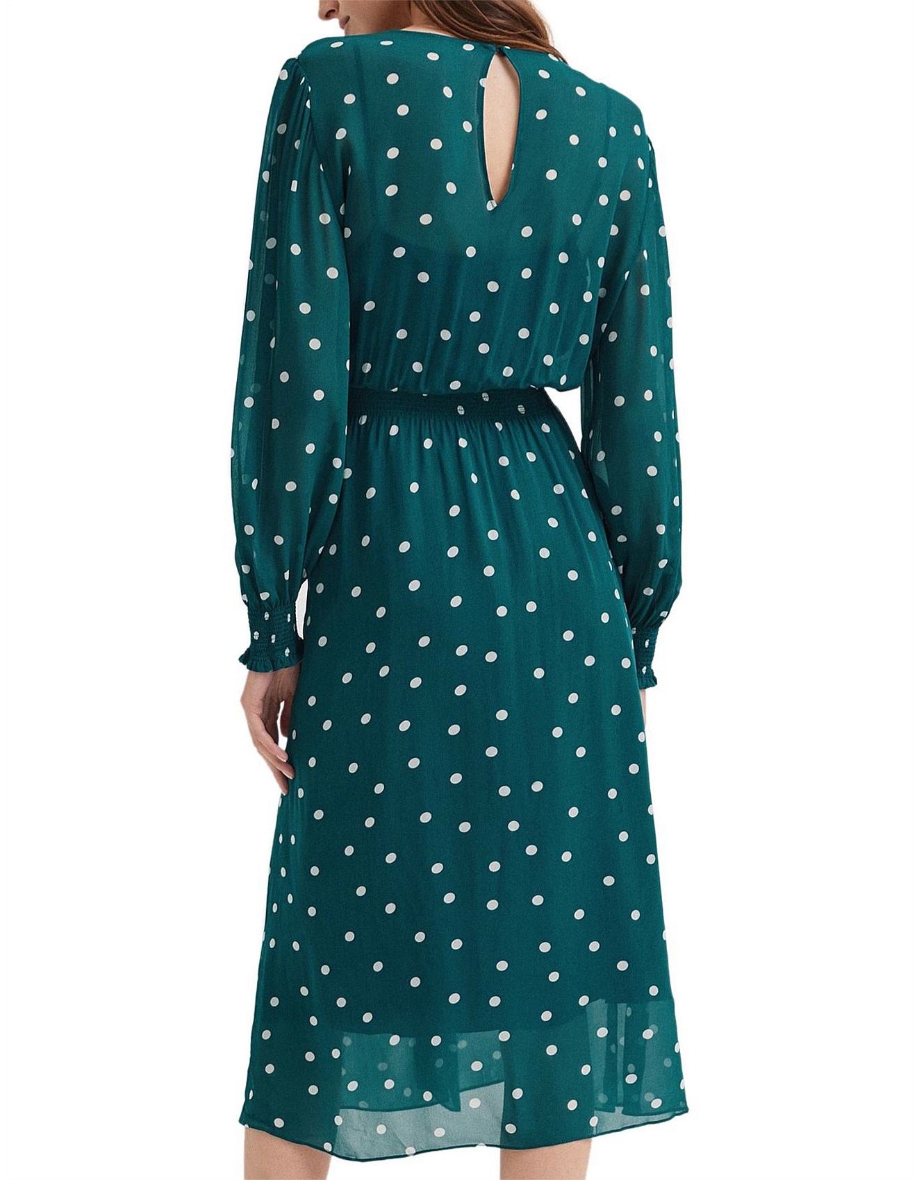 witchery shirred midi dress