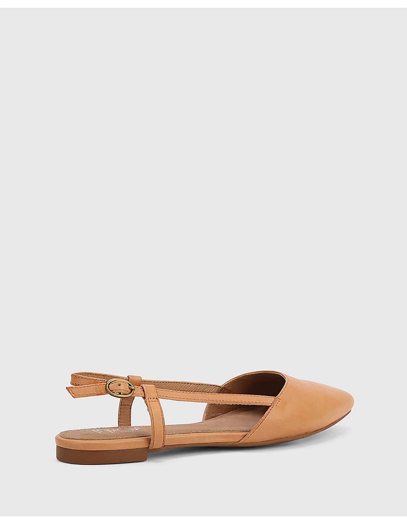 tan leather slingbacks