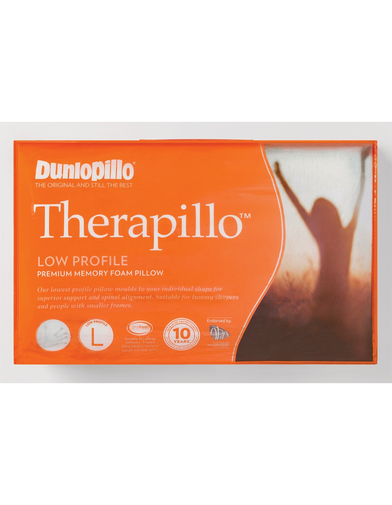 low profile memory foam pillow