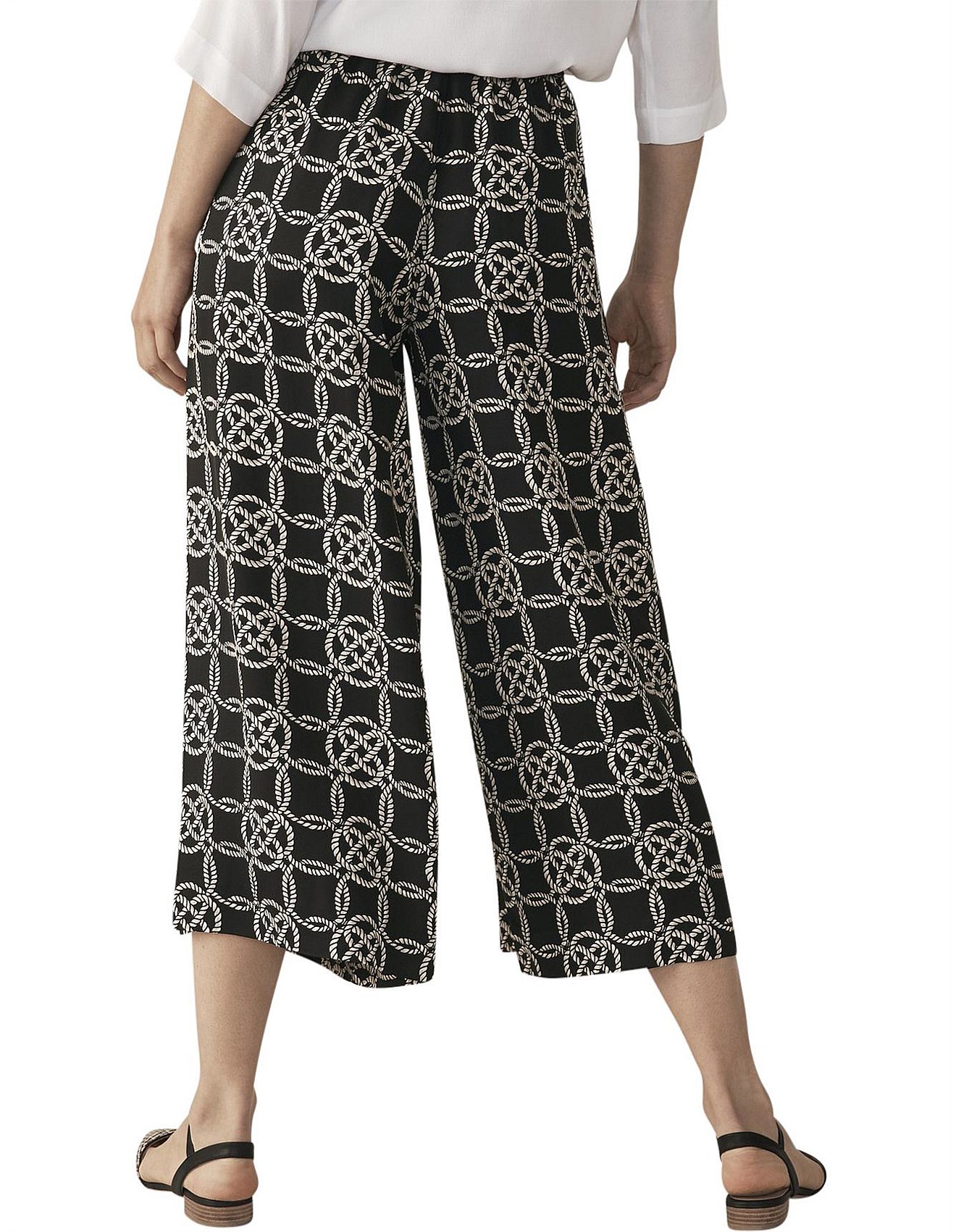 Trenery Rope Print Wide Leg Pant David Jones