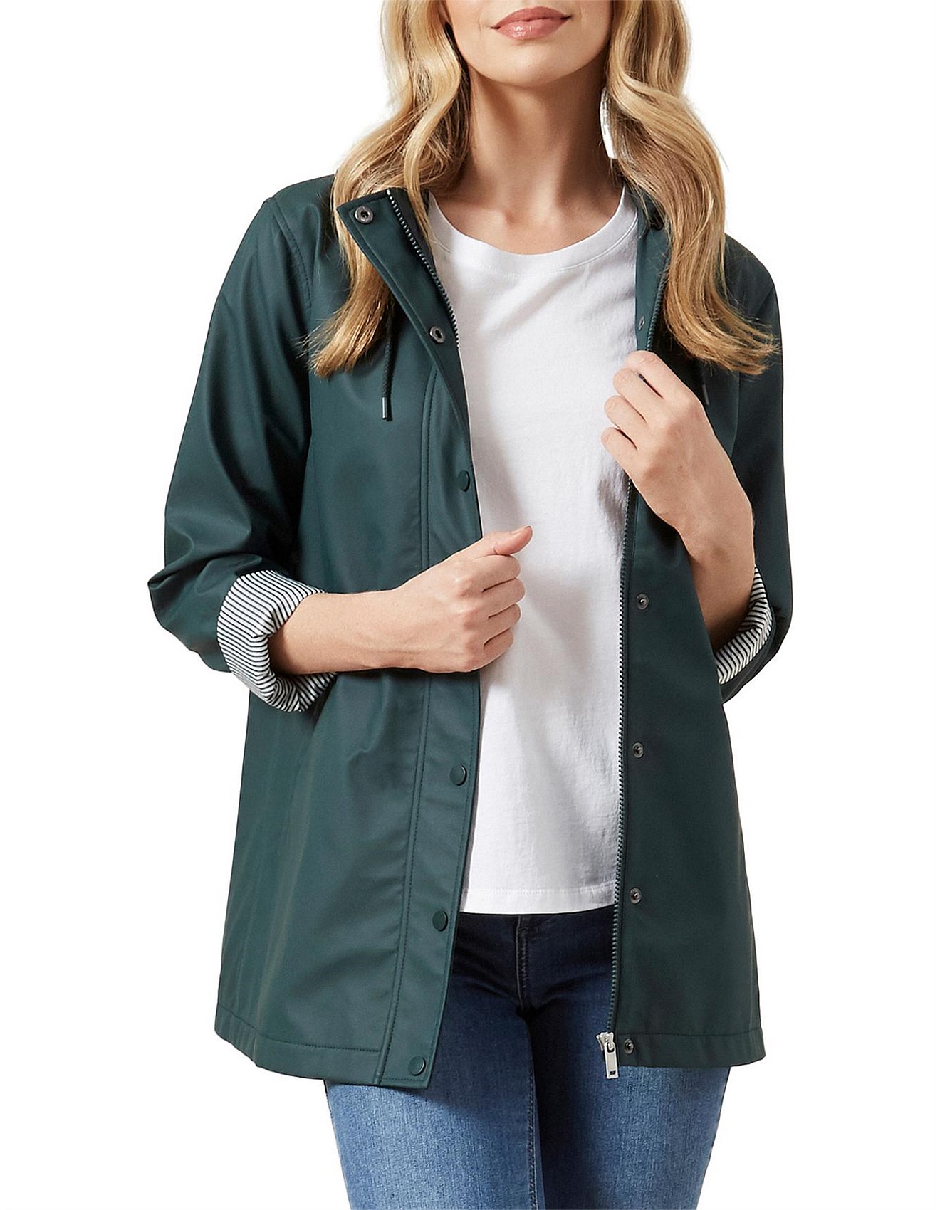 david jones raincoat