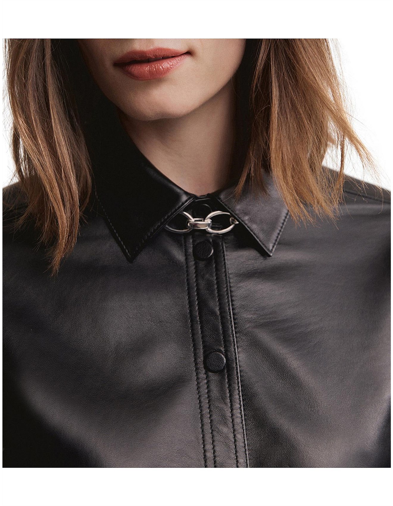 Witchery leather shirt Clearance