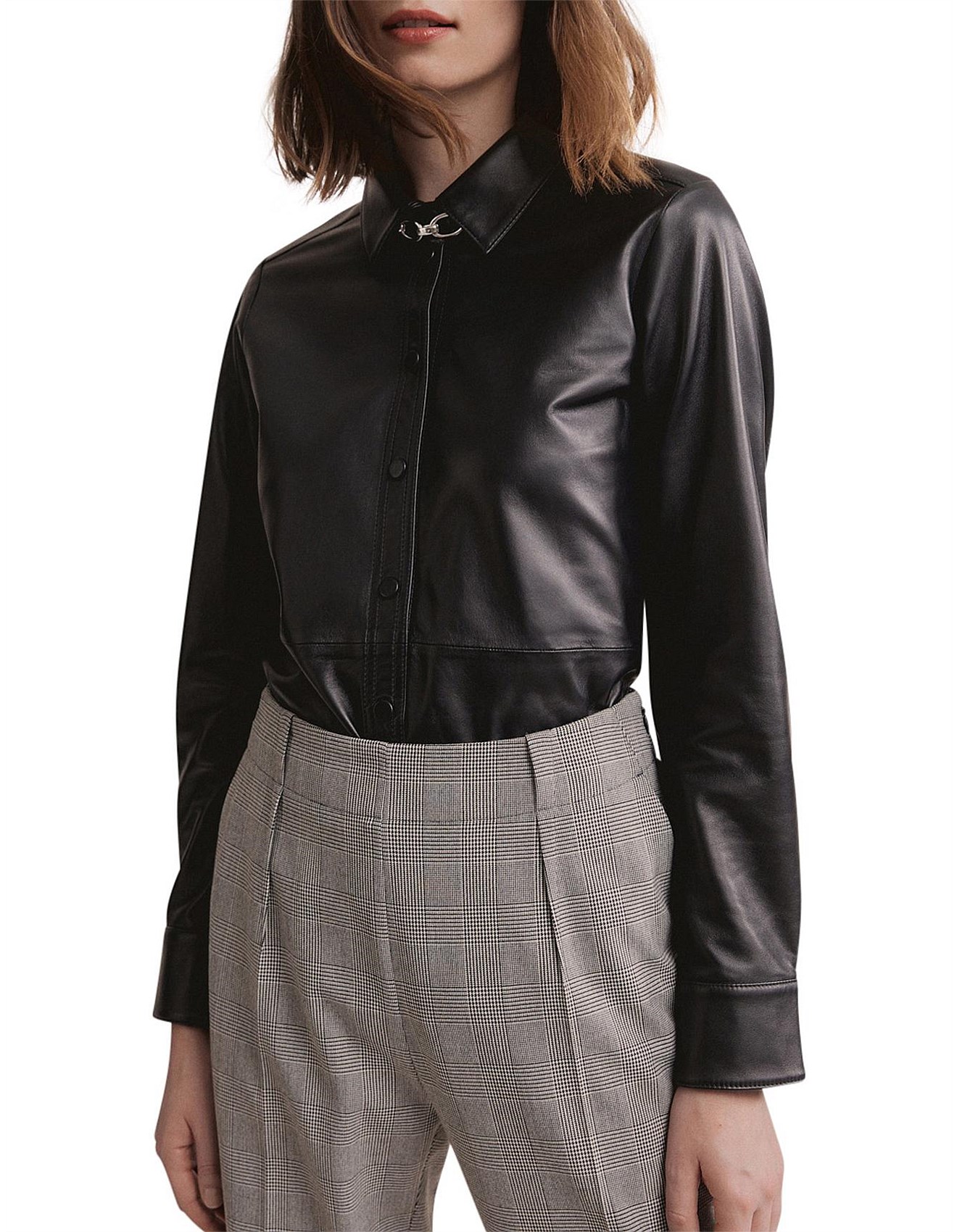 Witchery leather shirt Clearance