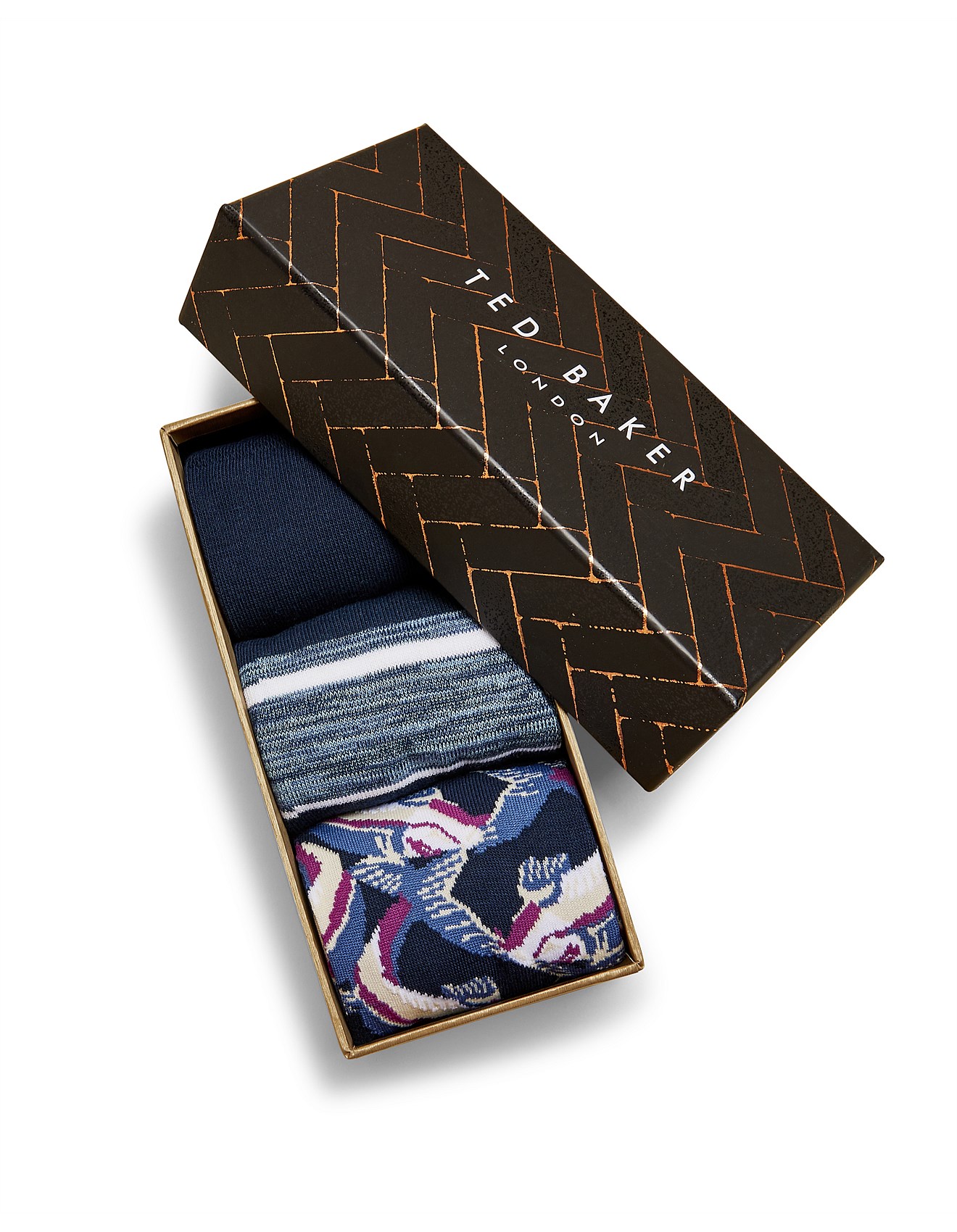 Ted Baker Three Pack Sock Set David Jones