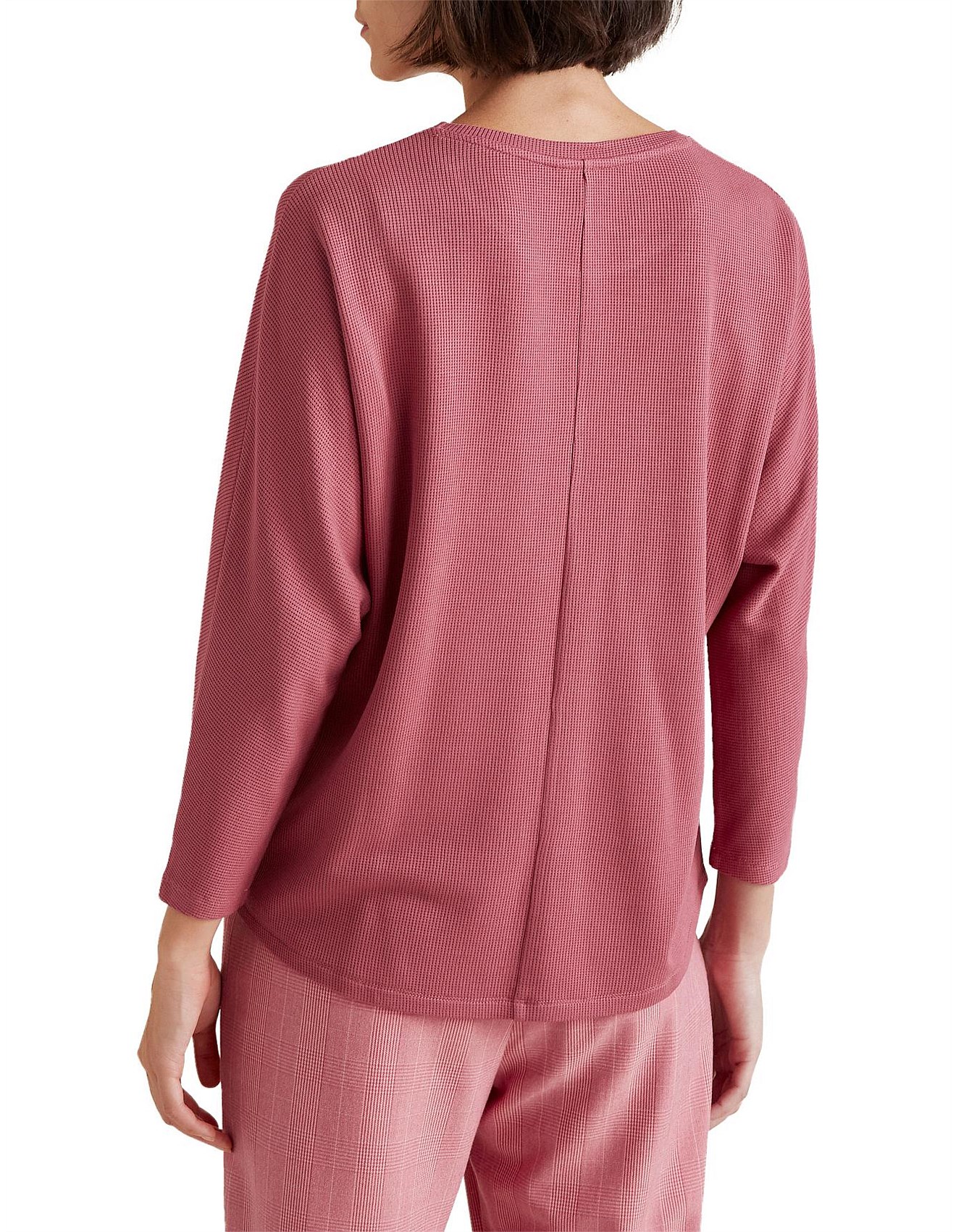 Seed Heritage 3/4 Sleeve Waffle Top David Jones