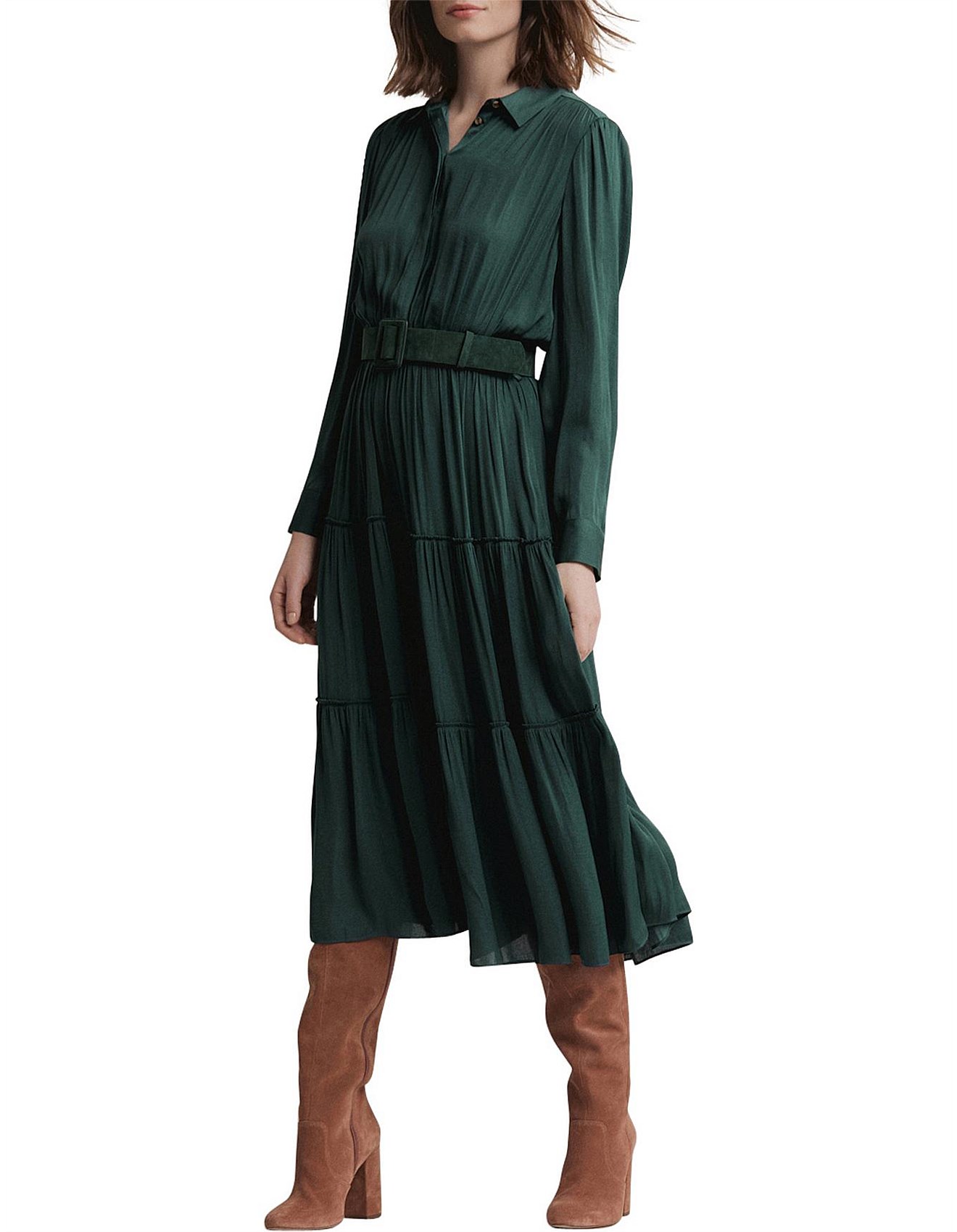 witchery green dress