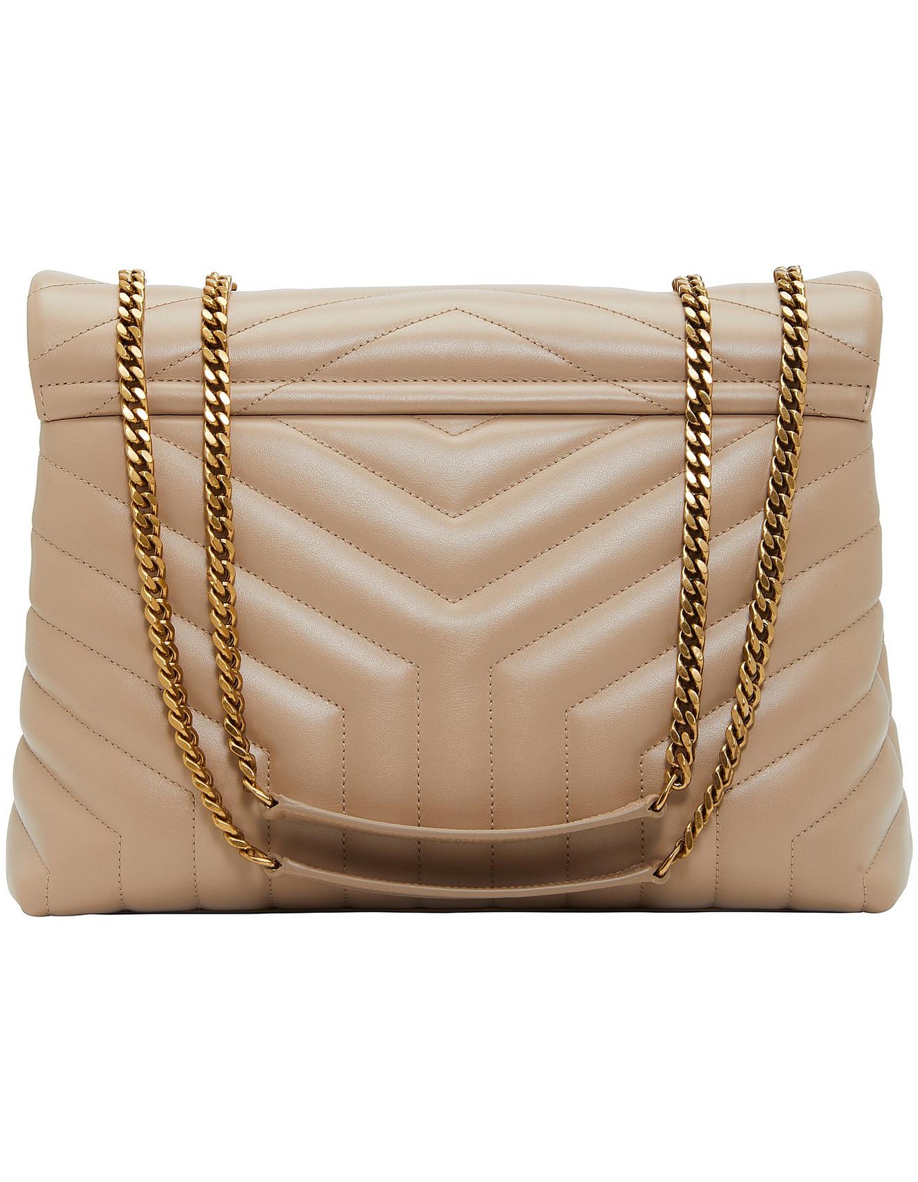 Saint Laurent Loulou Medium Shoulder Bag Gold Hardware David Jones