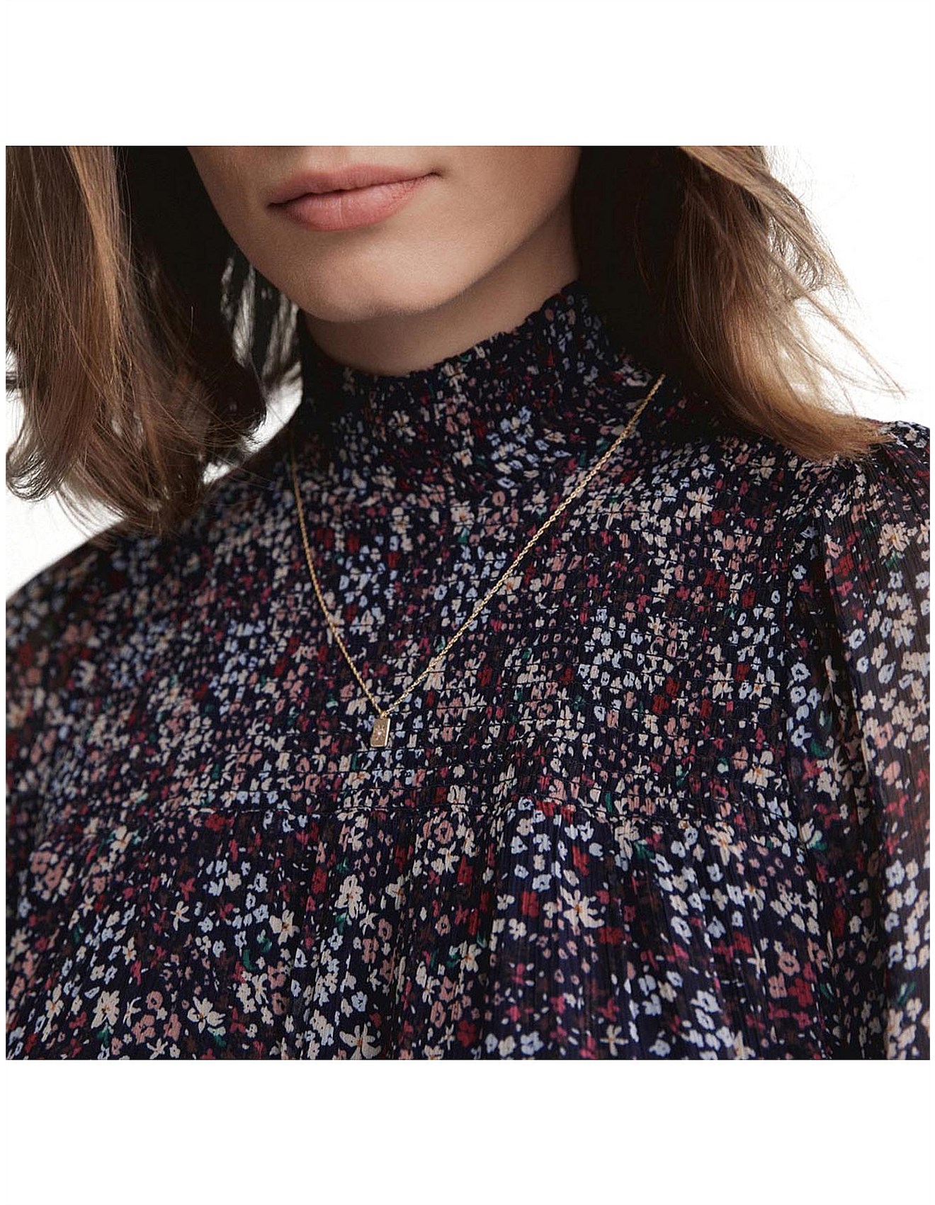 Witchery smocked front mini dress Clearance