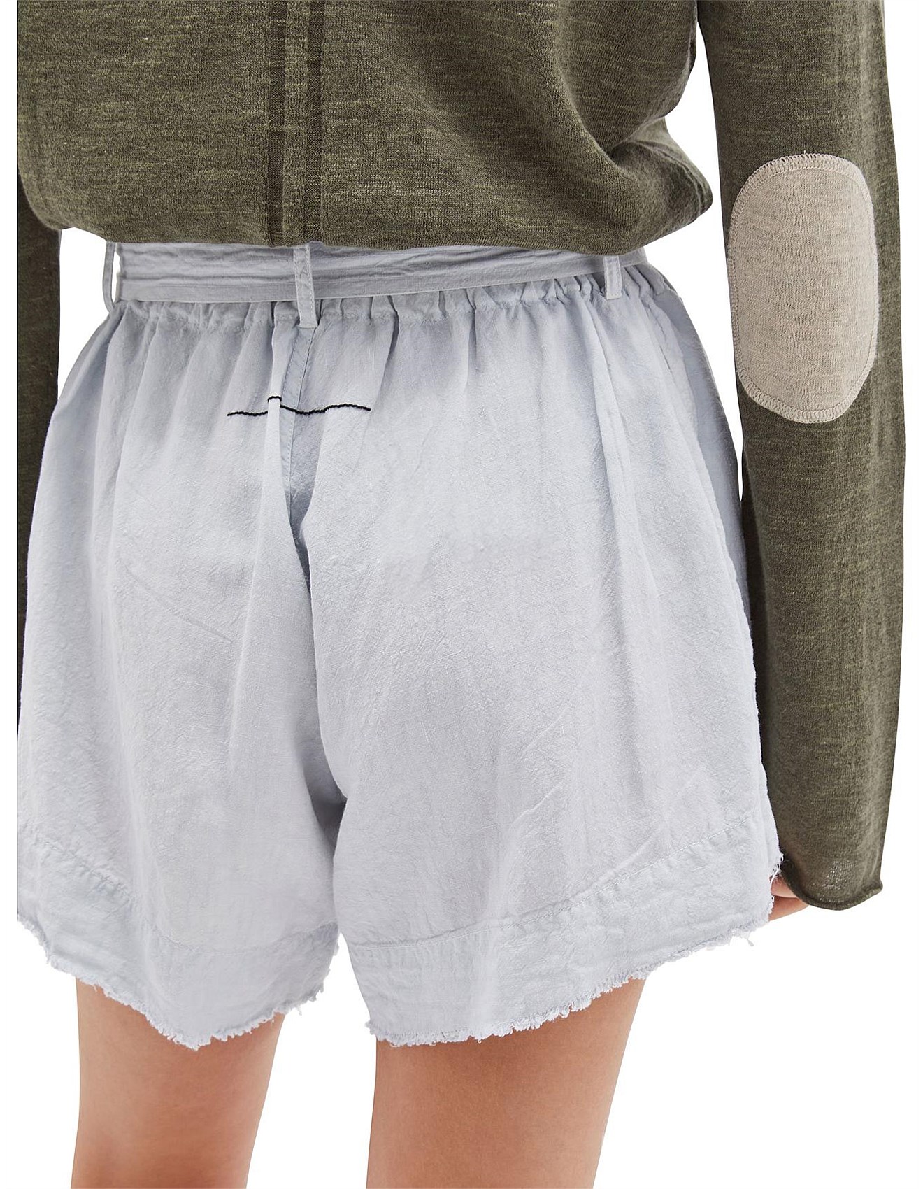 Bassike Linen Belted Mini Short David Jones