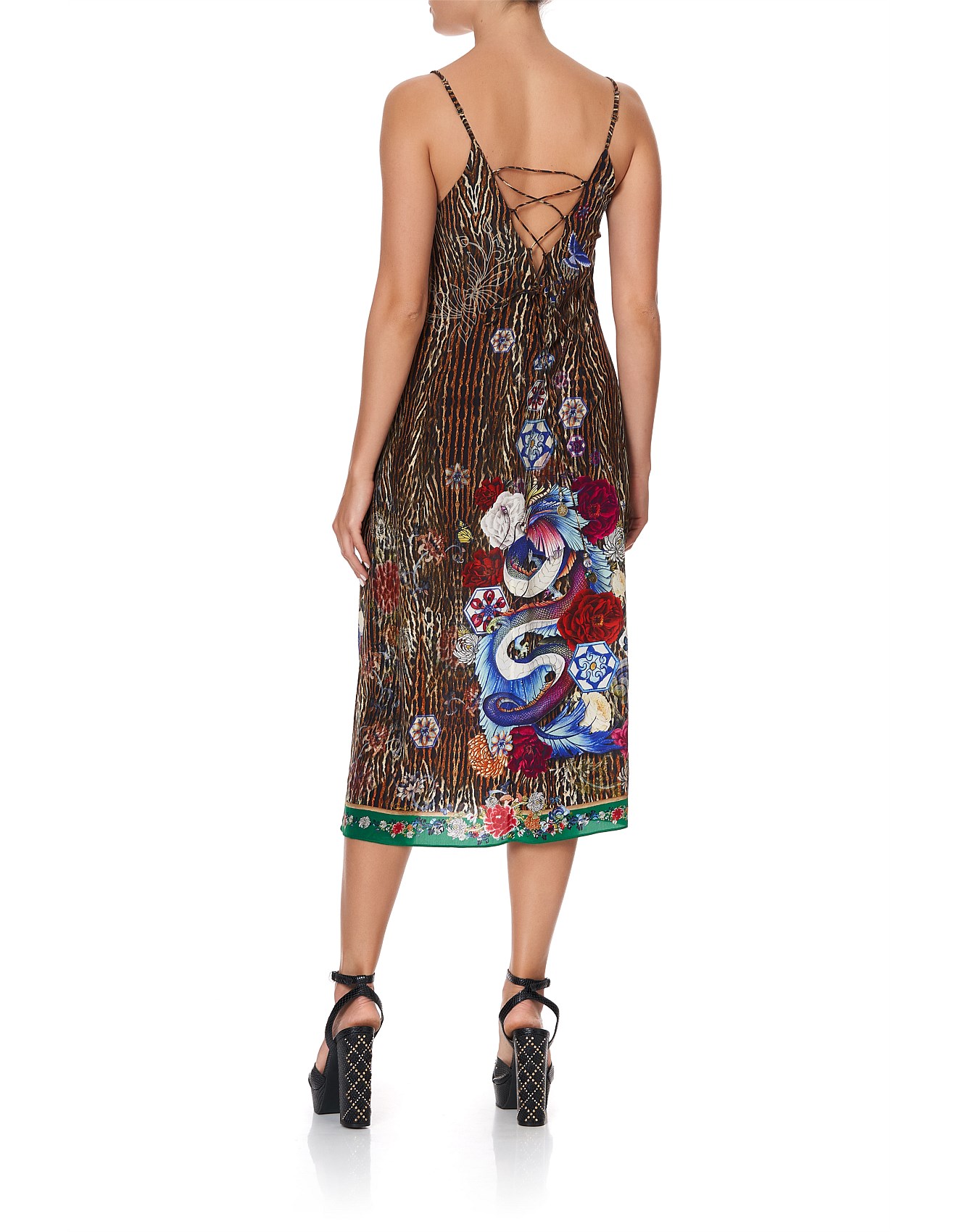 Camilla Lace Up Midi Dress David Jones